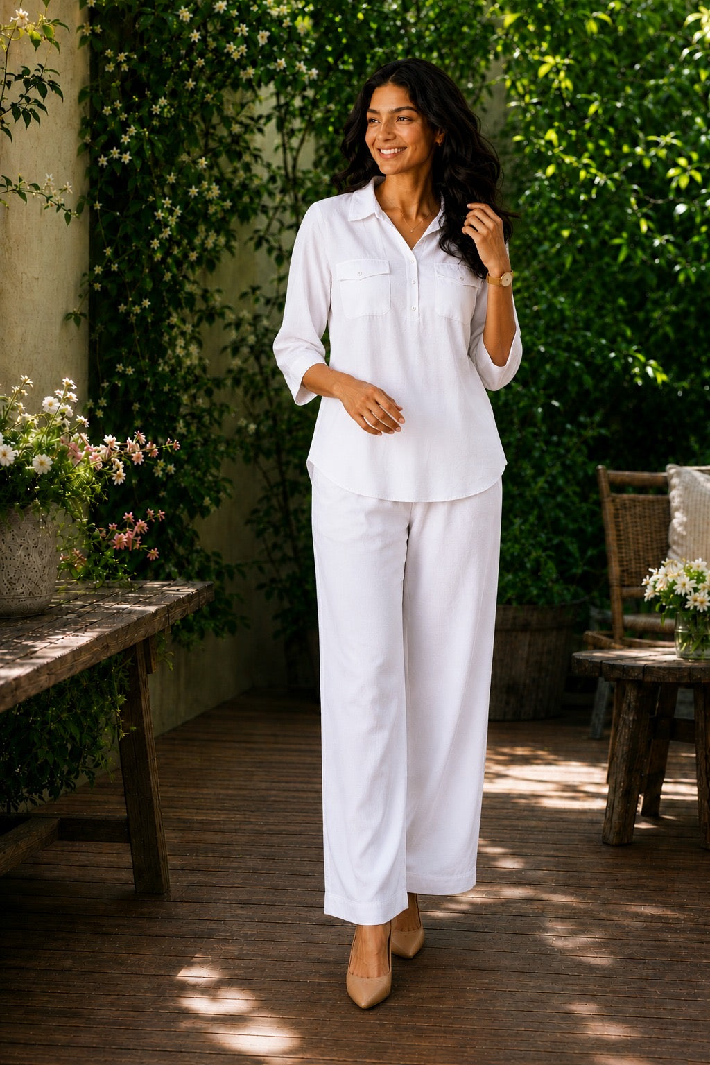 Women Solid Coordsets for Office Wear