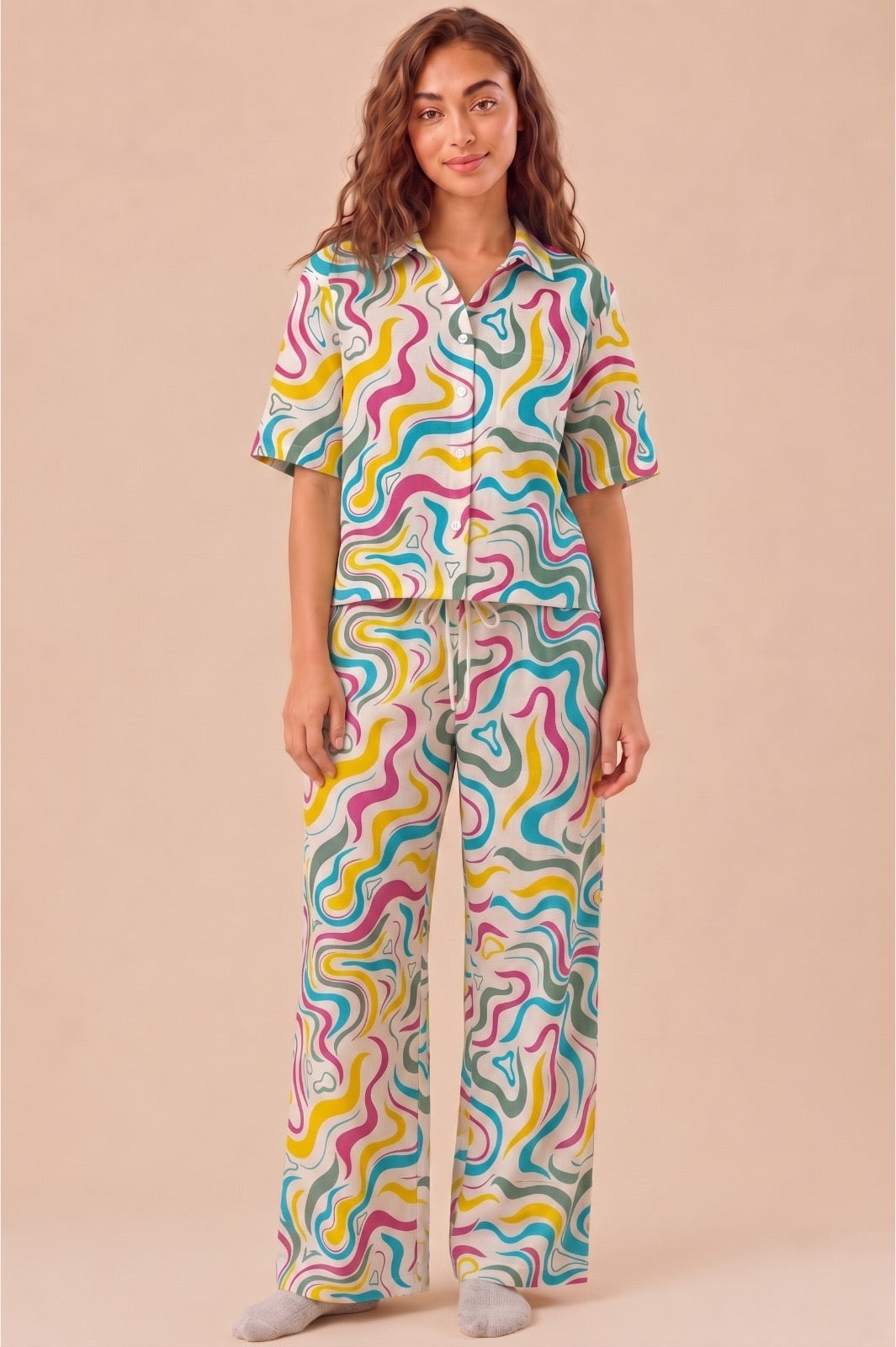 The Summer Sorbet Collection Night Suits for Women ( Pant and Shirt )