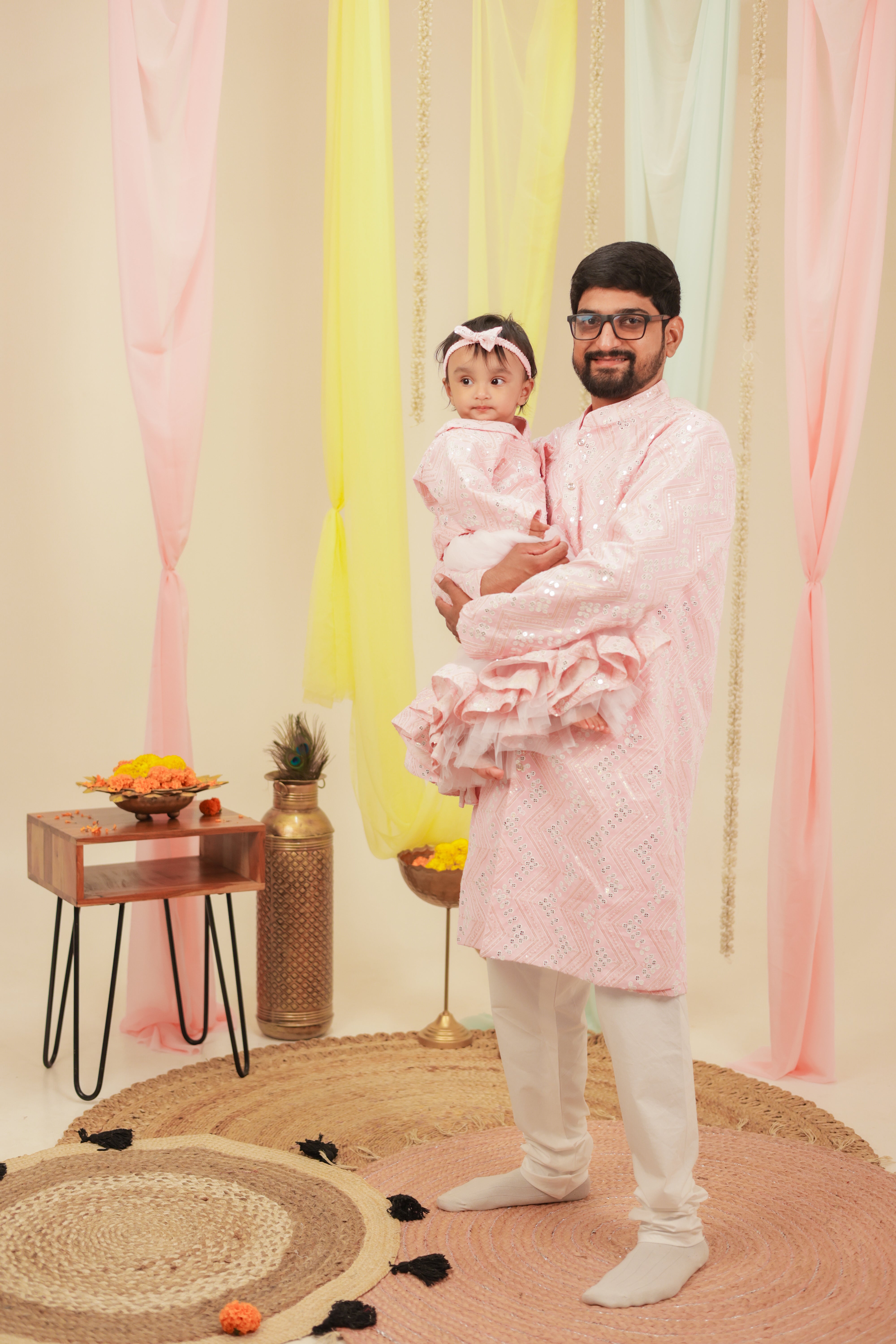 Shahi Gulab Pink Family-Twinning-Sets