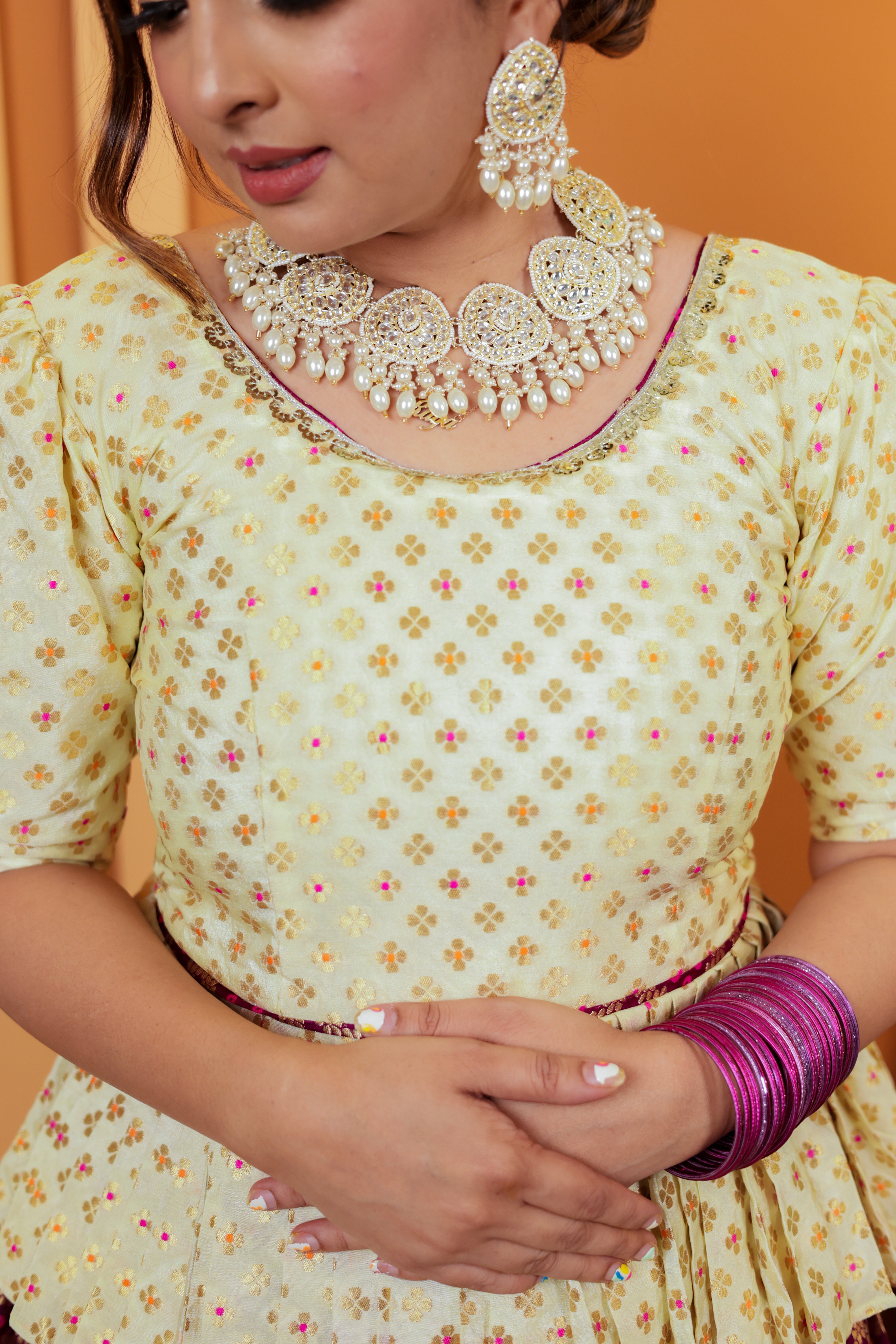 Pista Barfi Women Silk Lehenga Choli