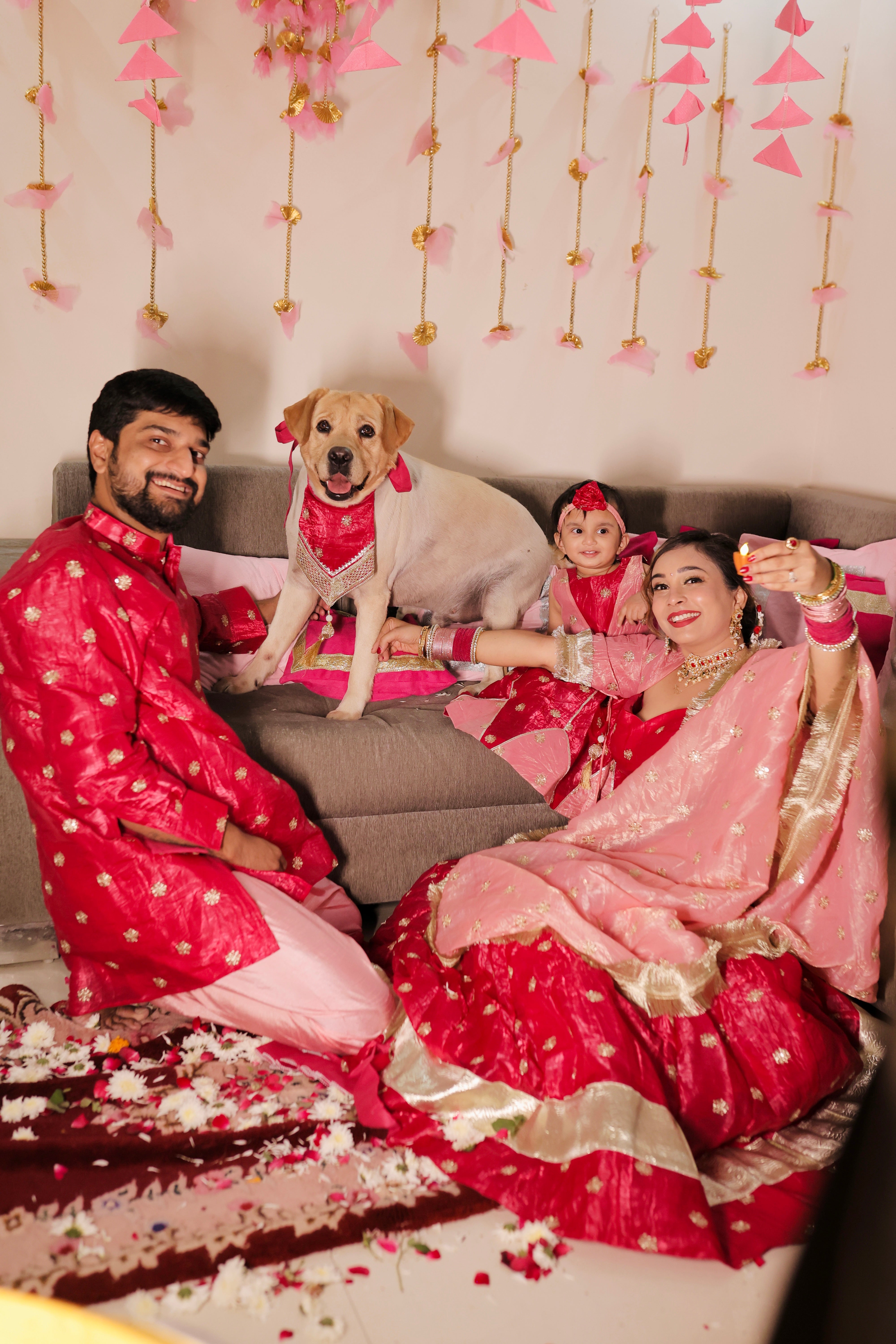 Rani Pink Women Lehenga Choli and Dupatta Set