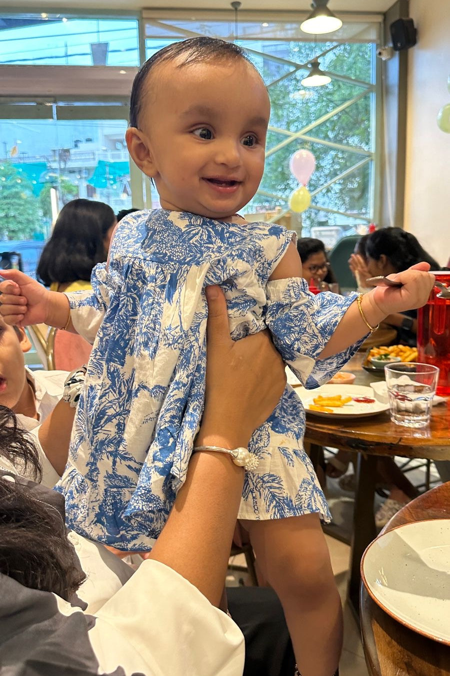 blue-white-jungle-print-baby-boy Coord Set (Shirt and Shorts)