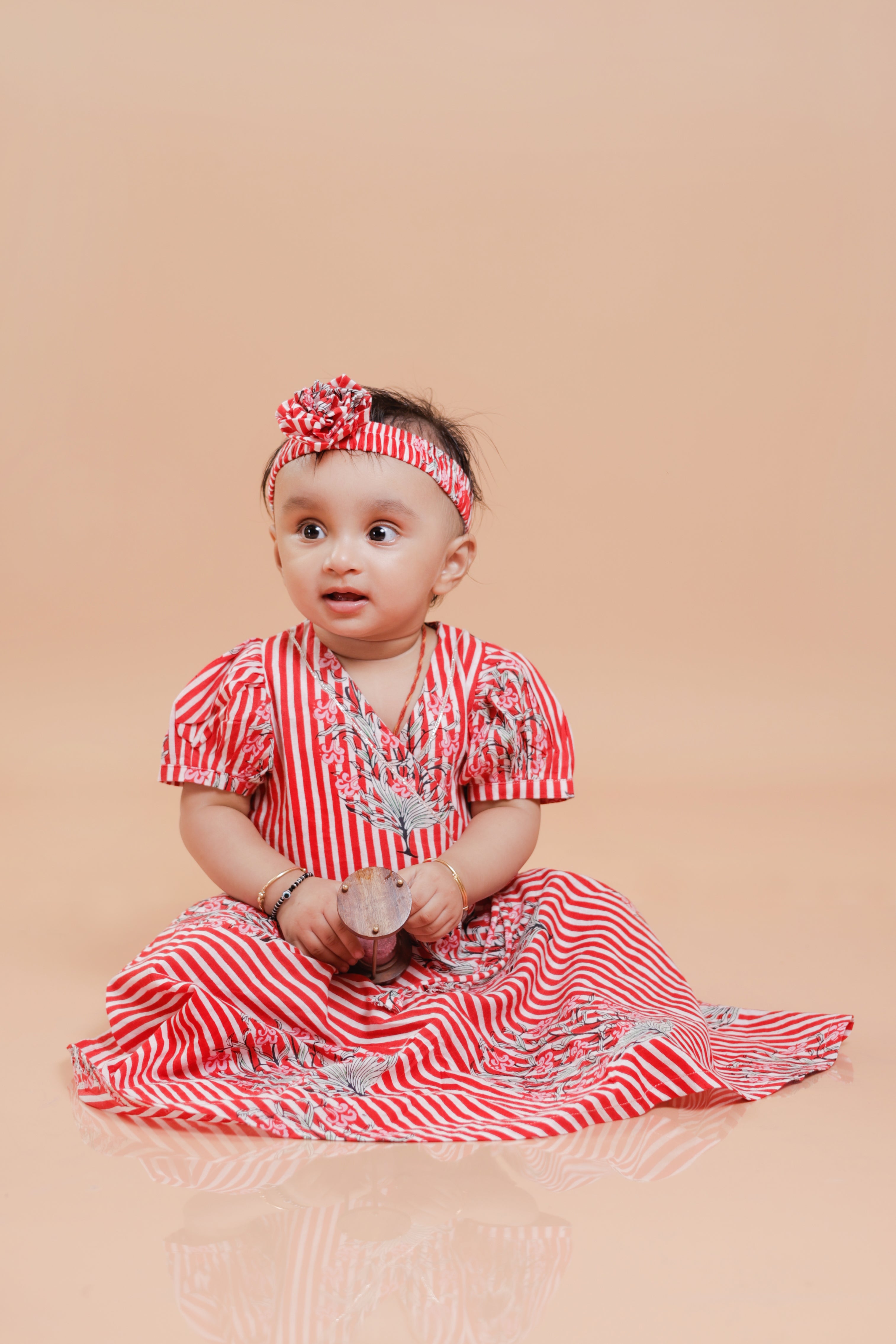 Red Anarkali Family-Twinning-Sets