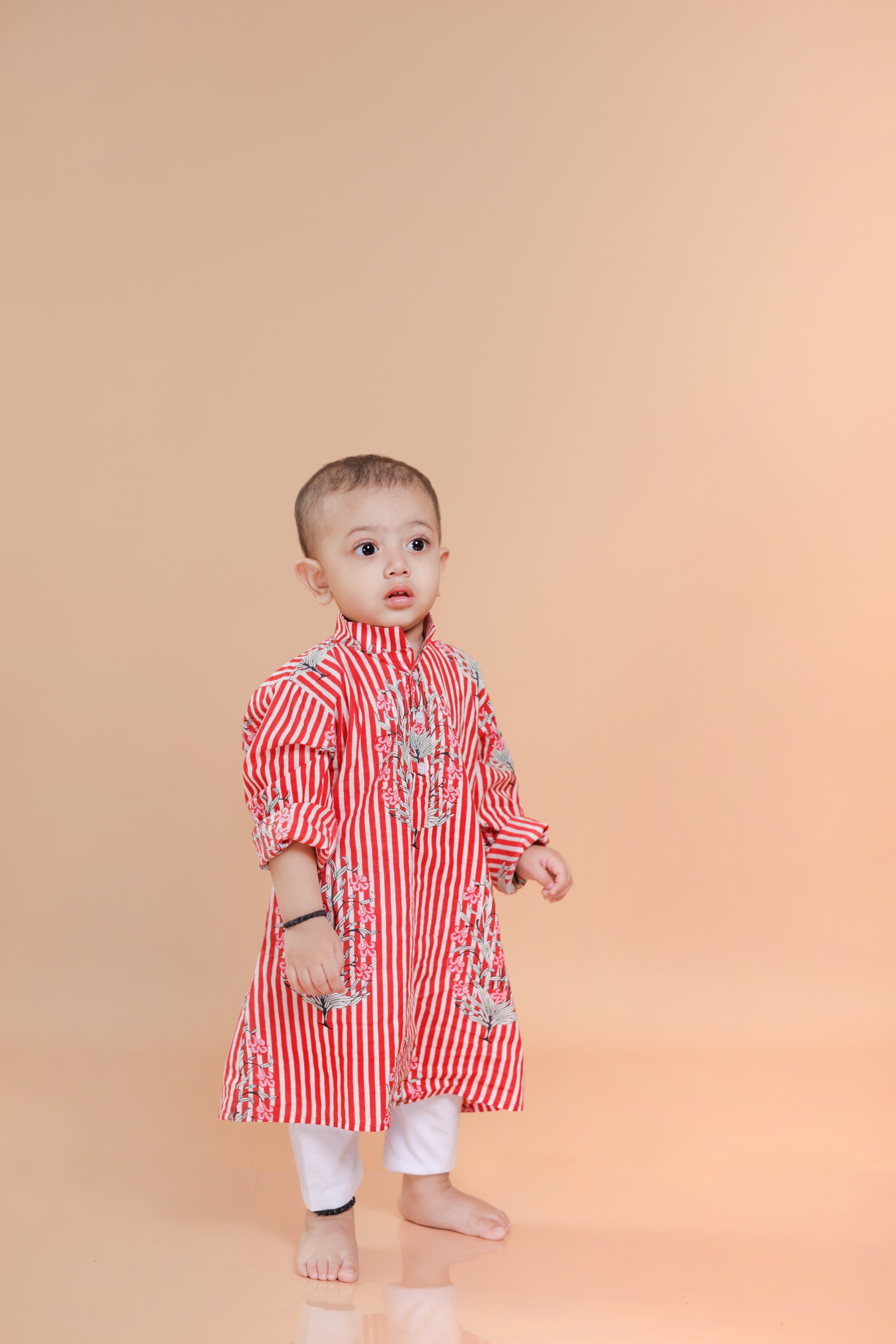 Red Anarkali Family-Twinning-Sets