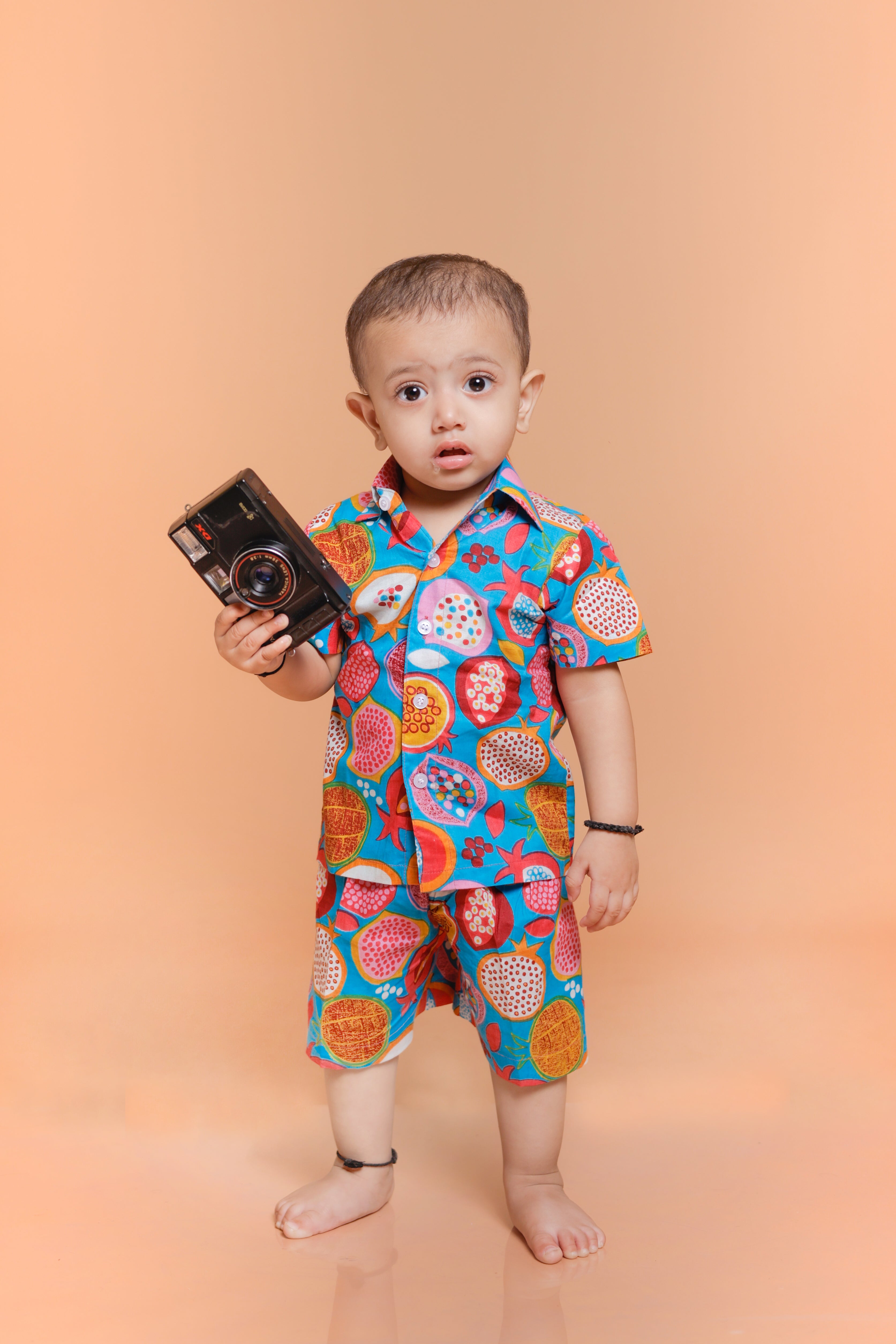 dragon-fruit-print-design-sets-baby-boy coord set (shirt and shorts)
