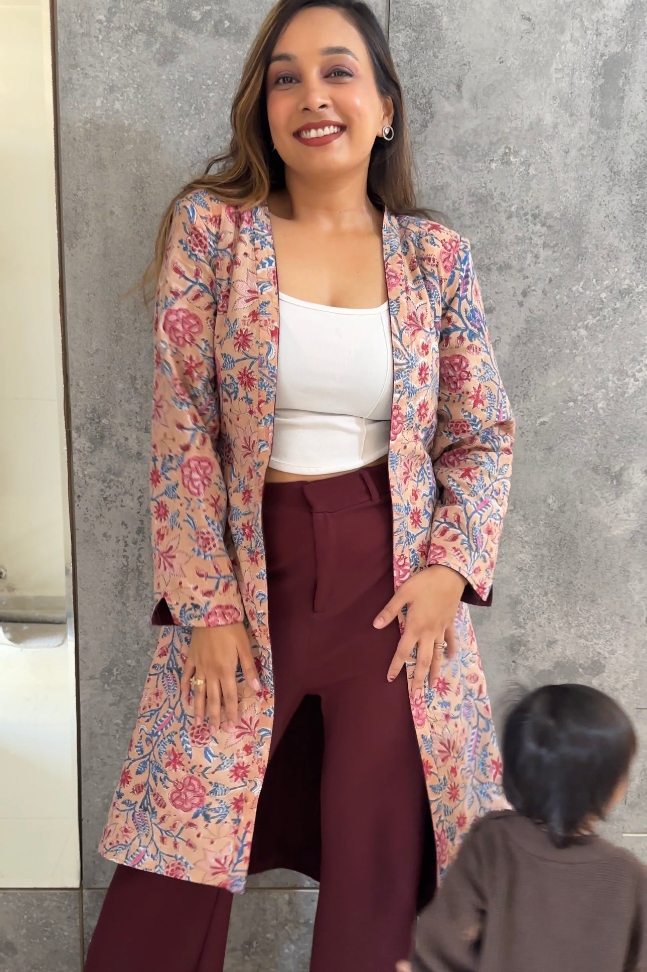 Women Bandhej Print Kaftan (Blazer and Pant Set)