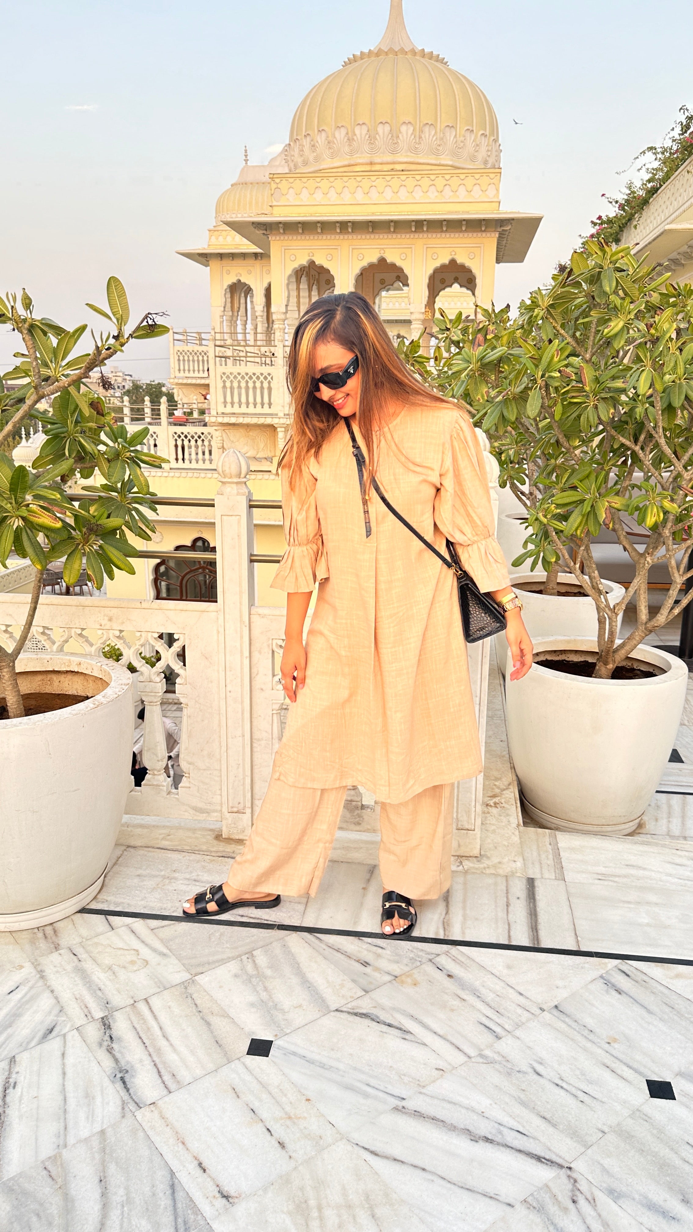 Beige Co-Ord Set Family-Twinning-Sets