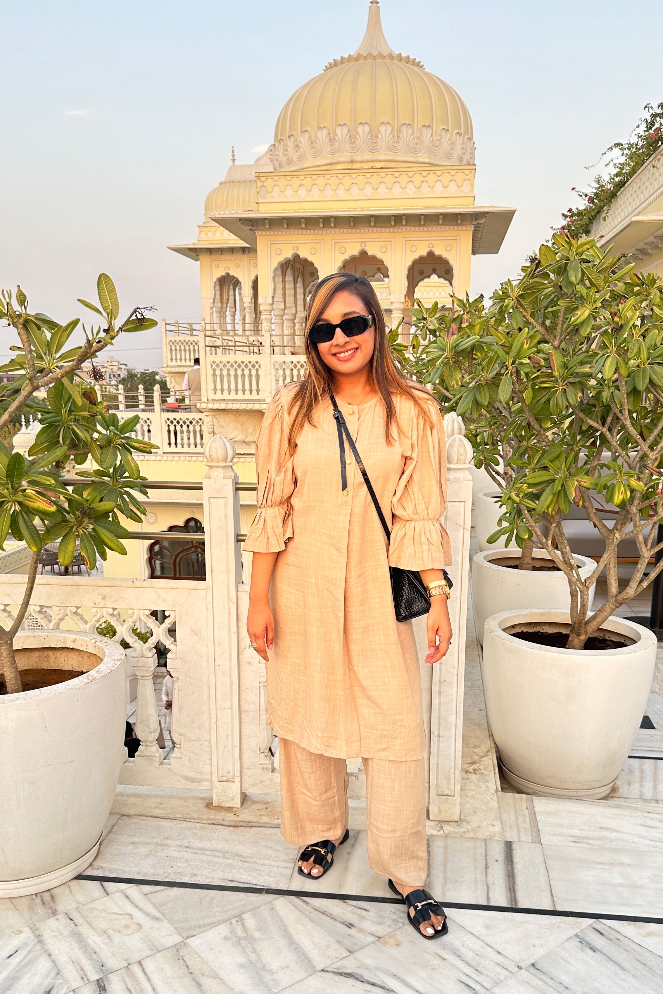 Beige Co-Ord Set Women (Kurta and Pant)