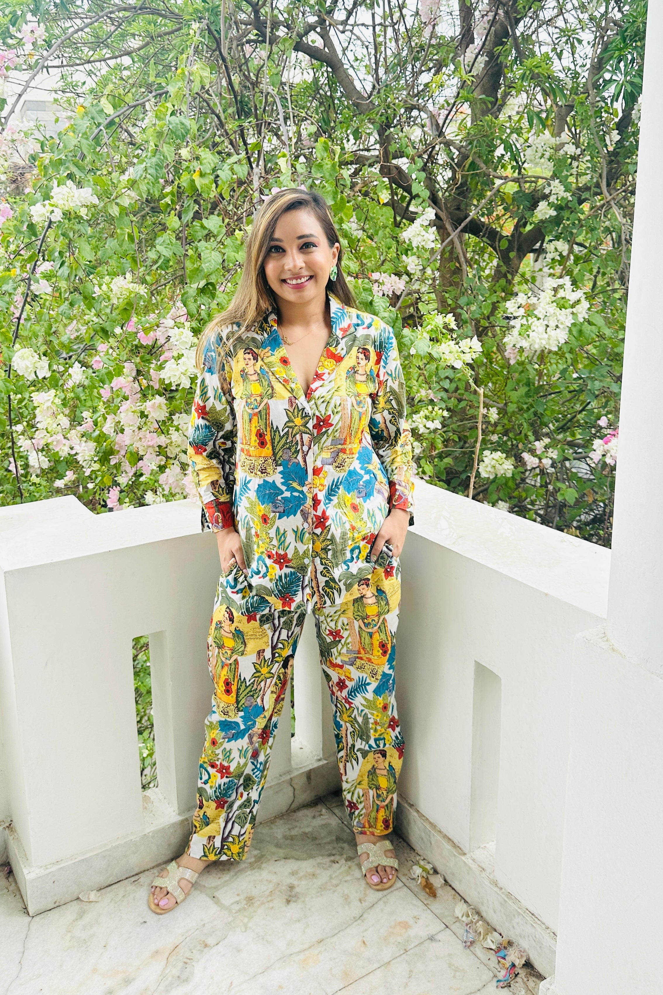 Alexander Frida Garden Print Women (Shirt and Pant)