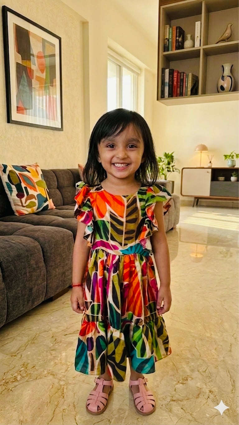 Tropical Mosaic Print Twinning Outfit Sets for Family.