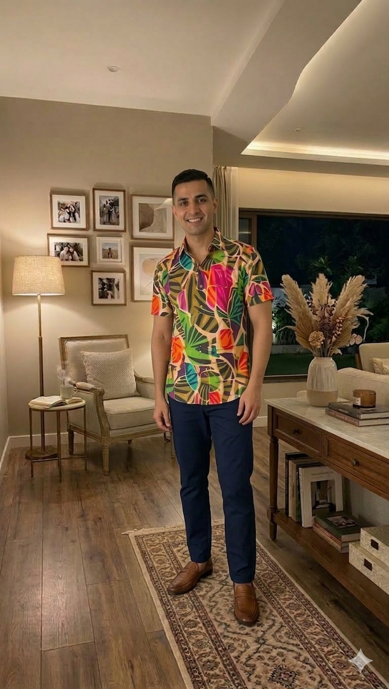 Tropical Mosaic Print Twinning Outfit Sets for Family.