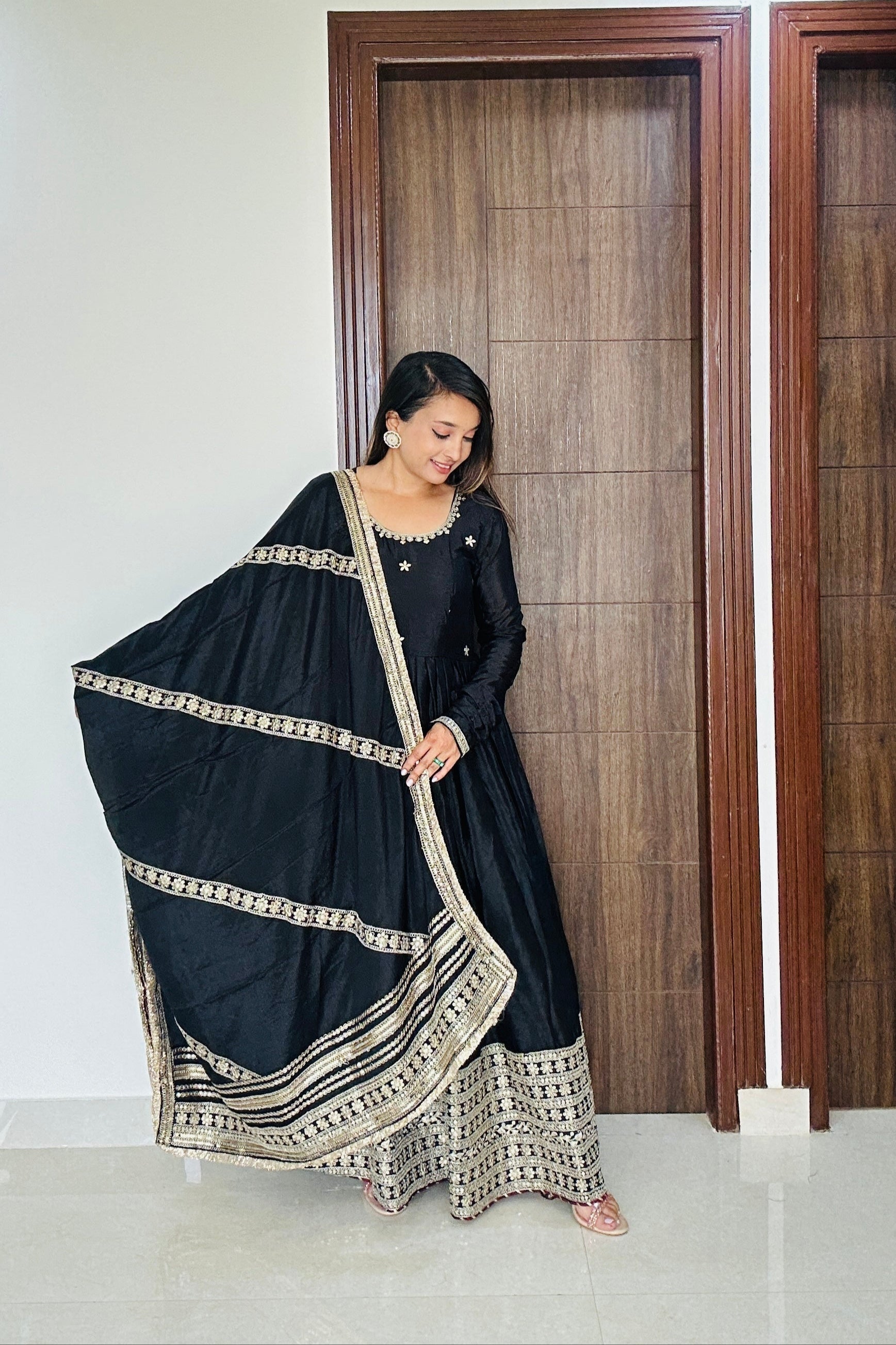 Noor-e-Nazakat Black Anarkali Suit