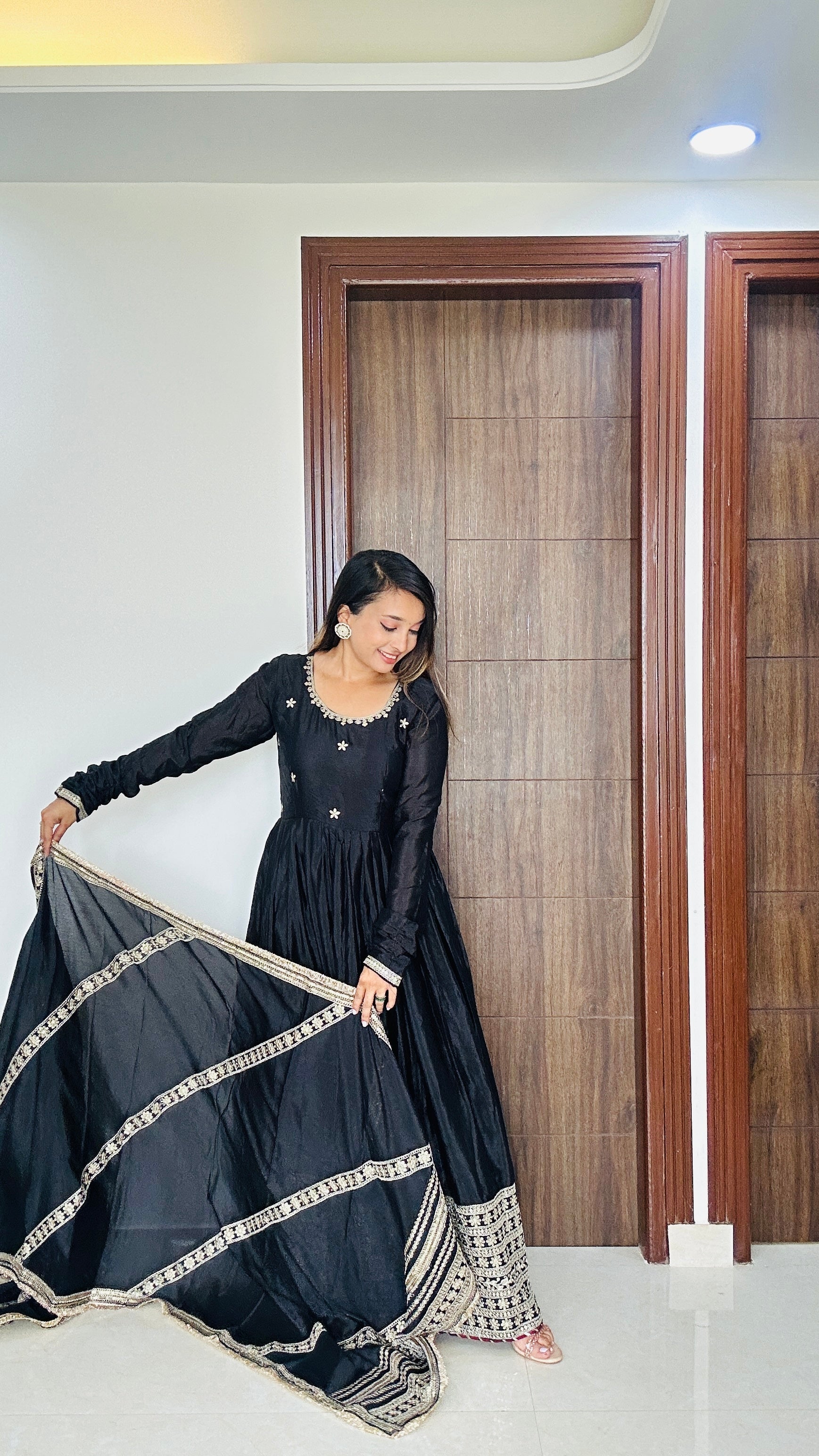 Noor-e-Nazakat Black Anarkali Suit