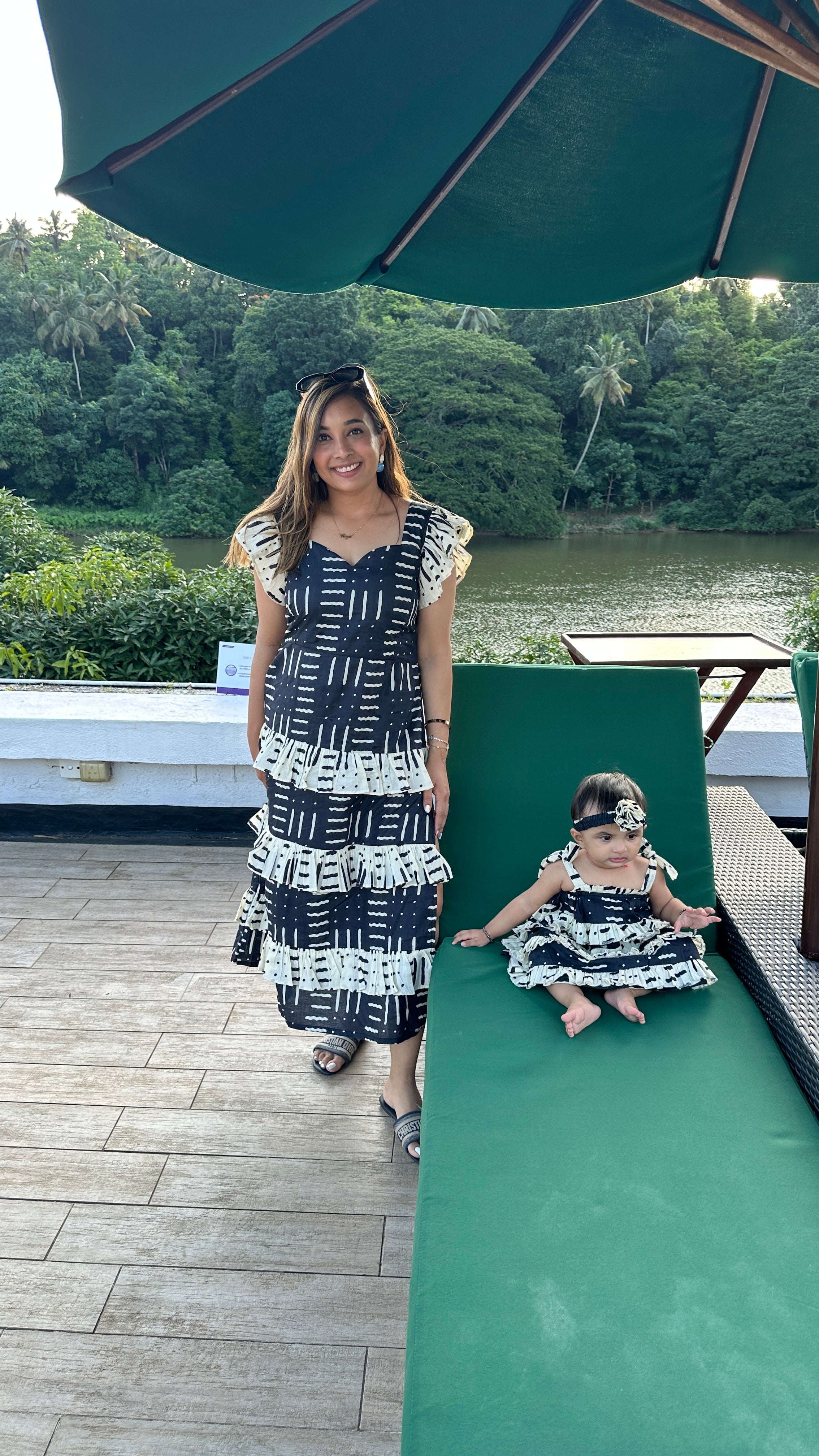 Blue And Cream Family-Twinning-Sets