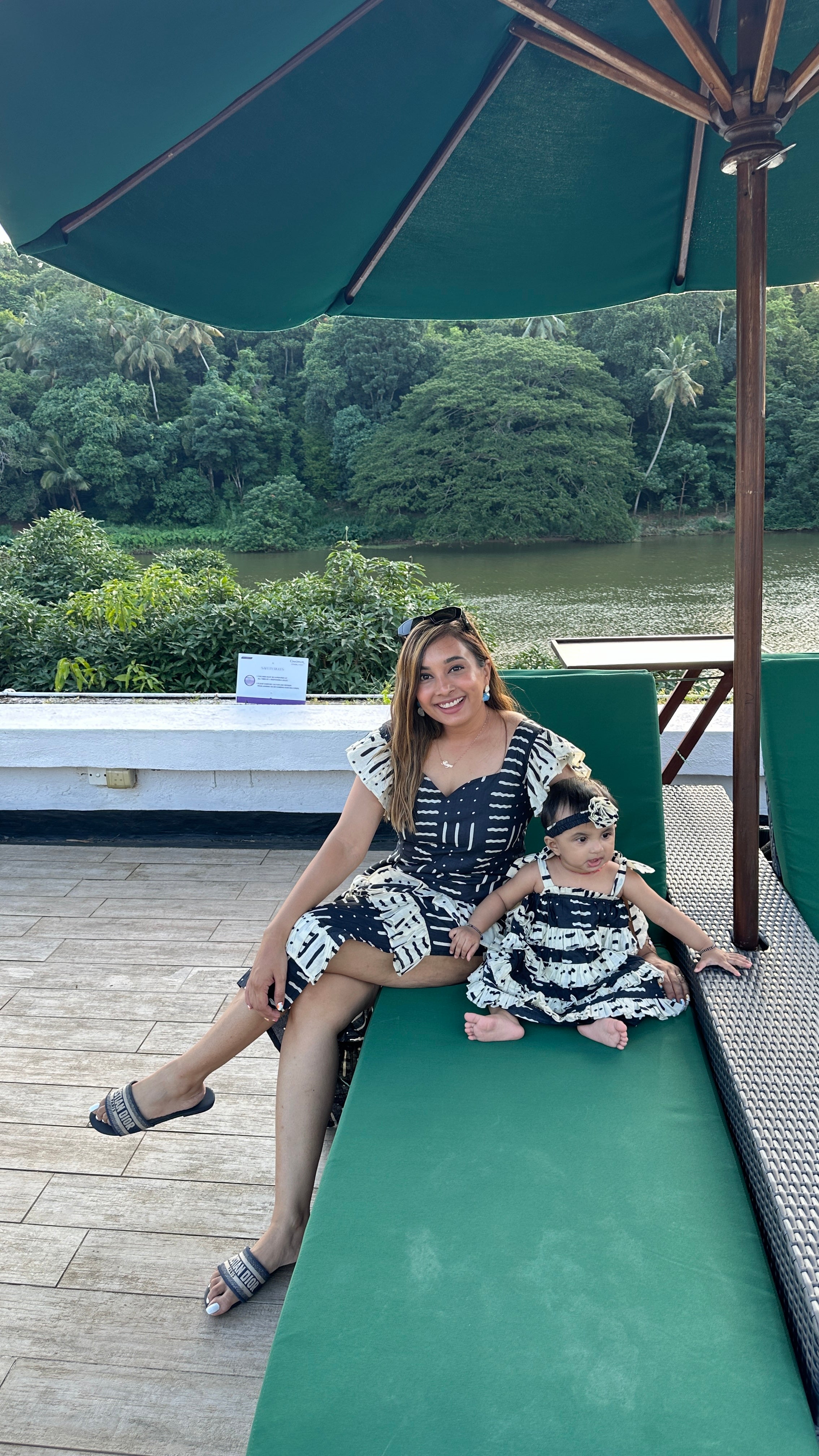 Blue And Cream Baby Girl Dress