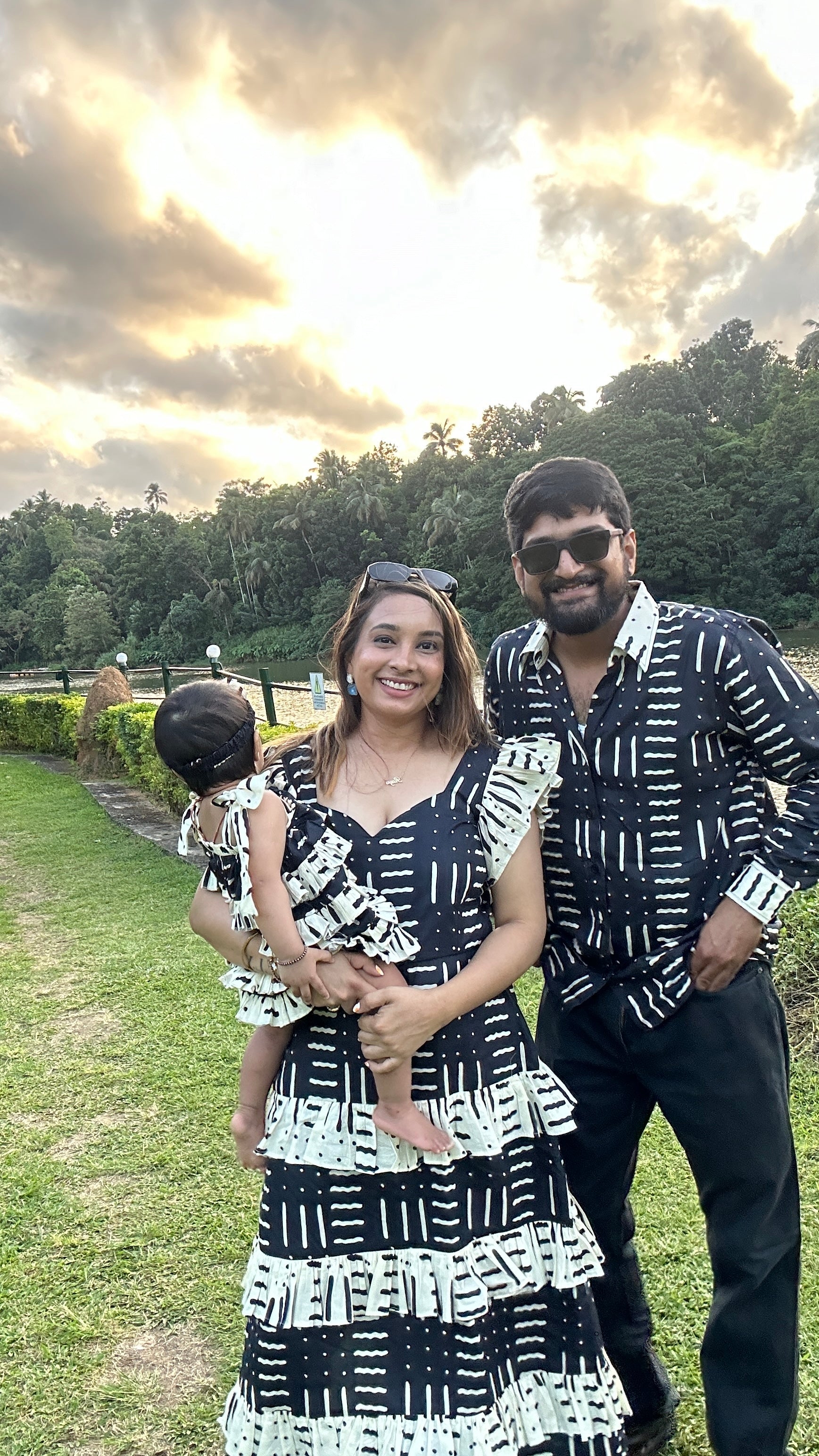 Blue And Cream Family-Twinning-Sets