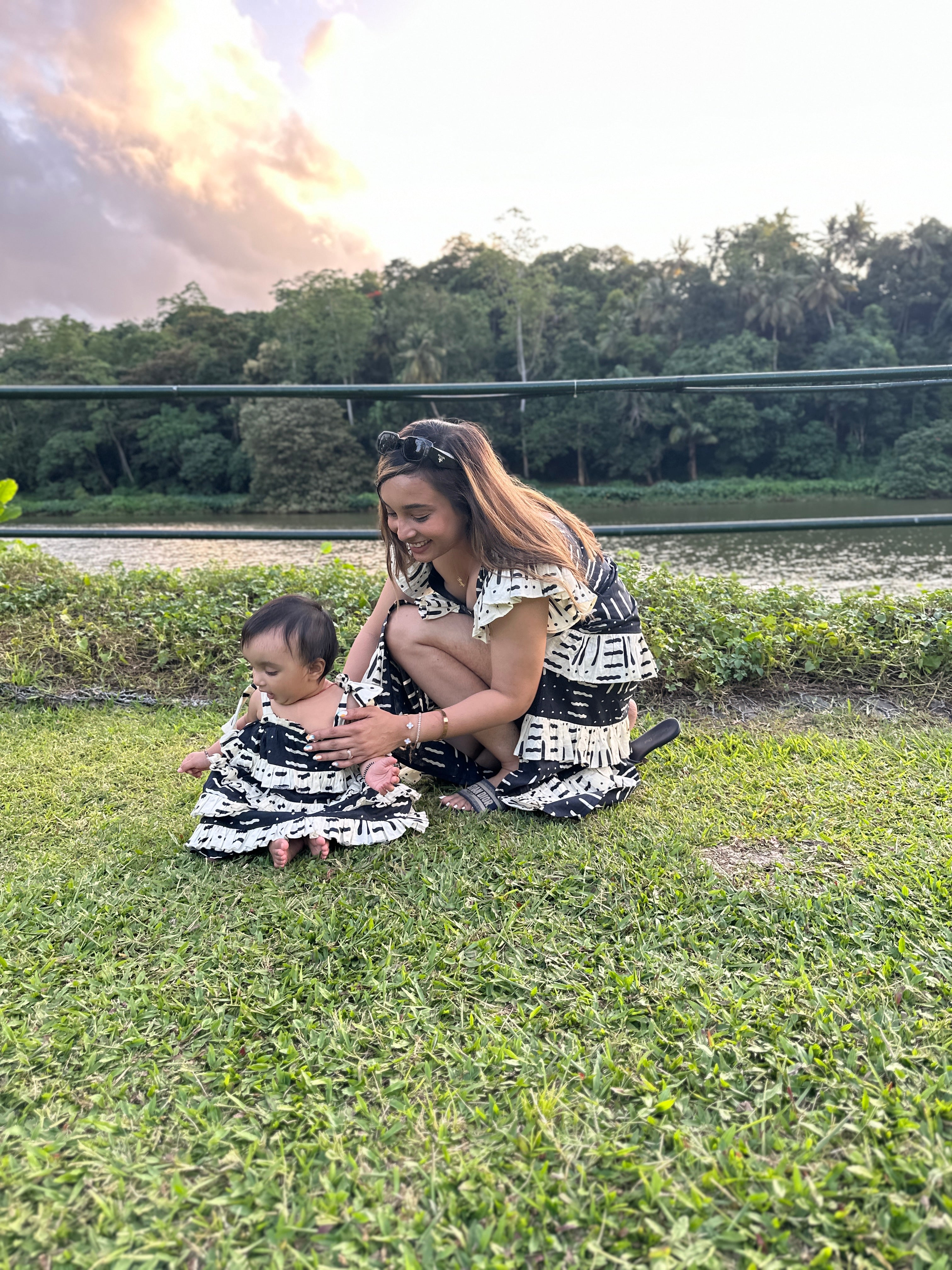 Blue And Cream Family-Twinning-Sets