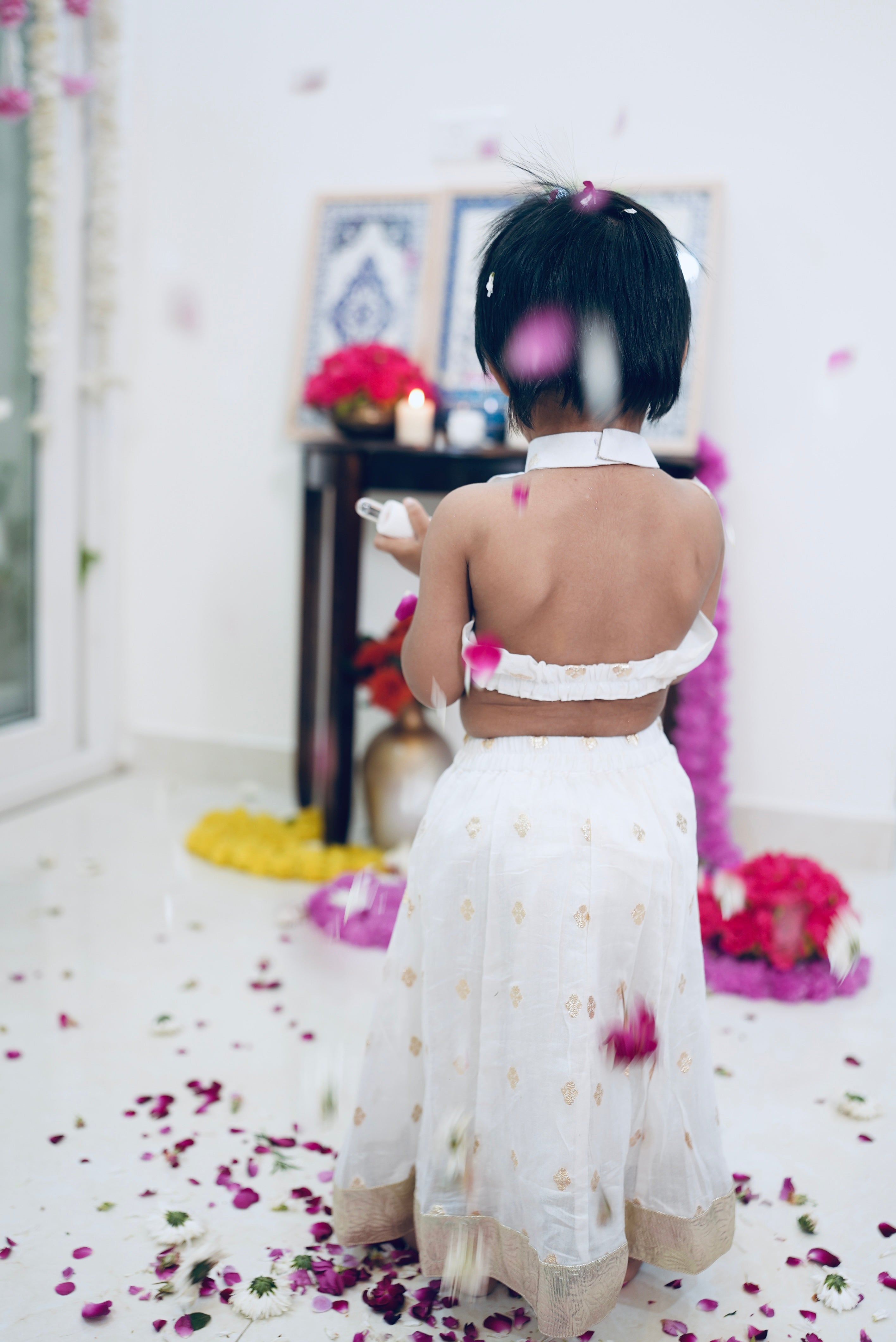 Ivory and Gold Lehenga Sets for Mother and Daughter | Kurta for Father and Son | Family Twinning Sets for Festivals and Wedding