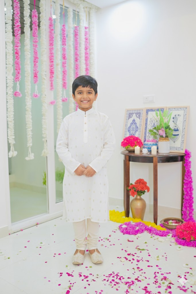 Ivory and Gold For Boy Kurta