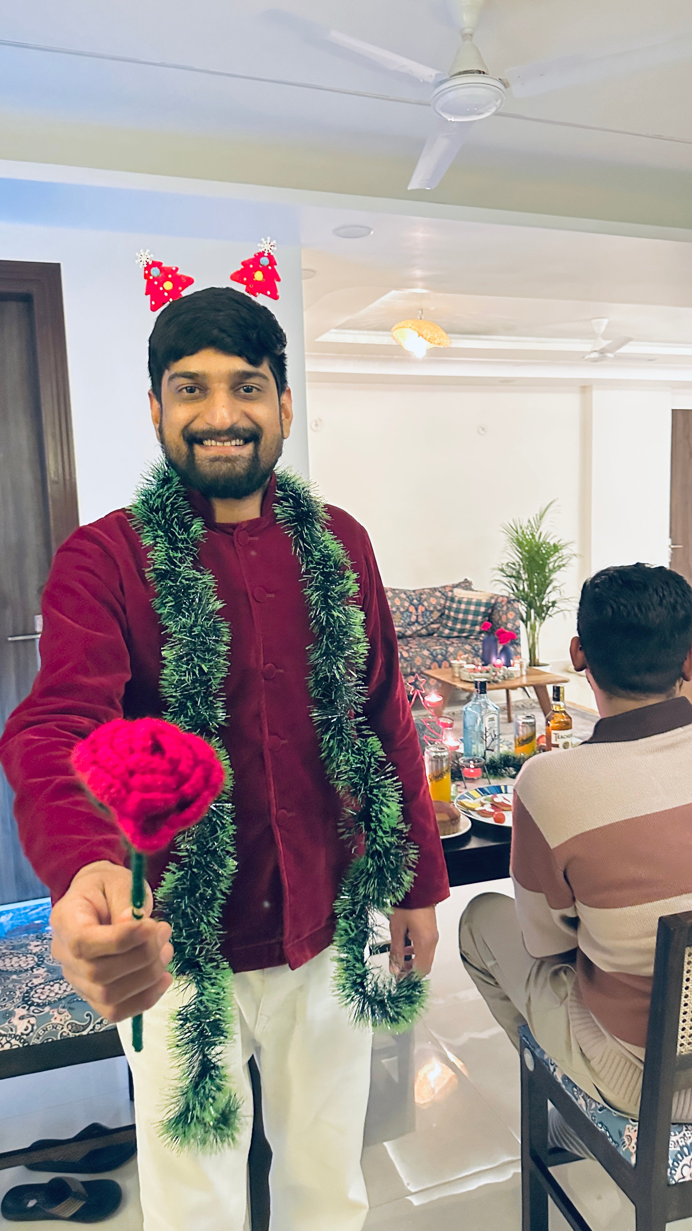 Maroon Velvet family twinning sets for winters | Perfect for christmas, new year and parties