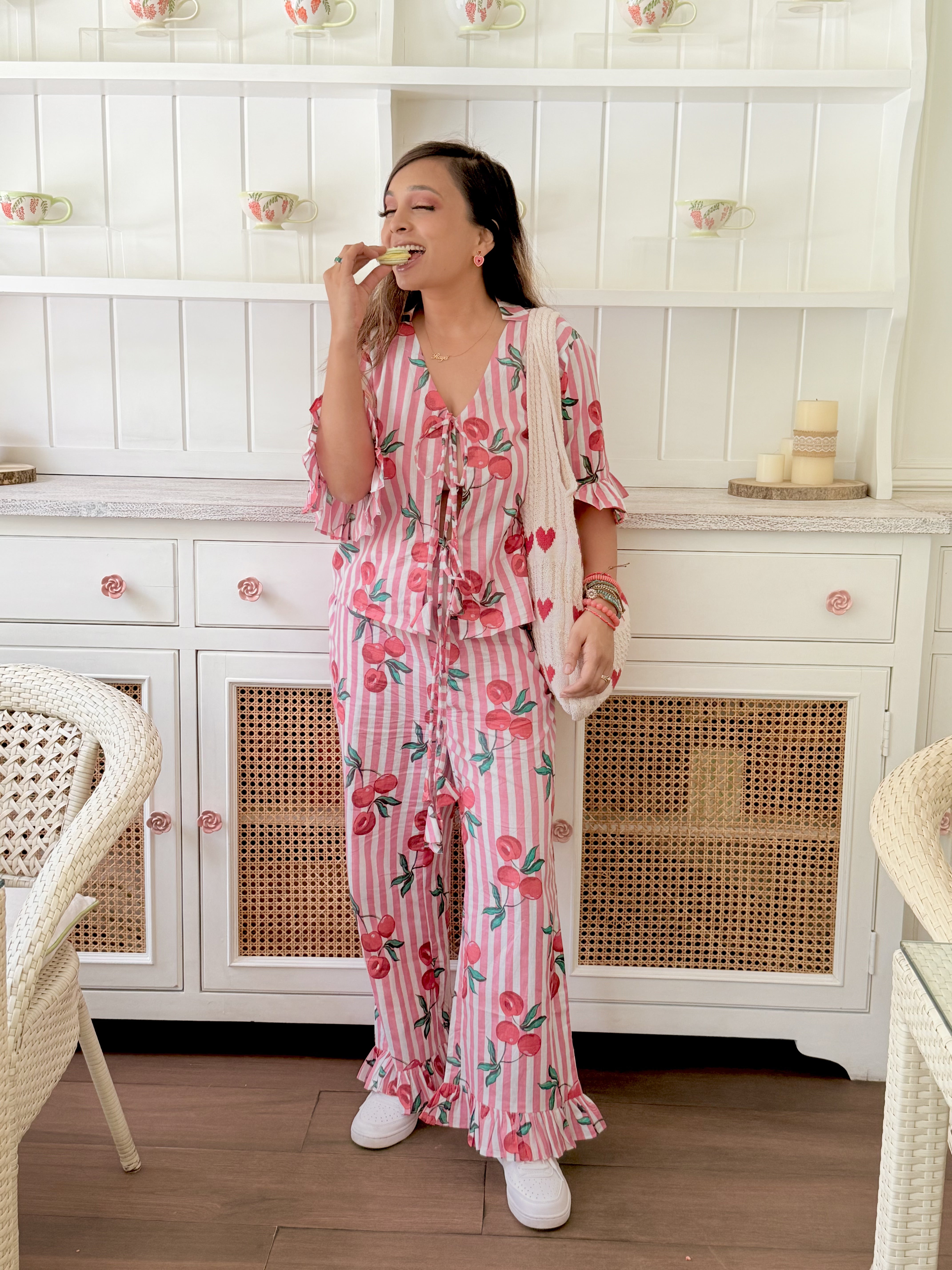 Cherry Blossom Print Cotton Co-ord Set from Mother & Daughter