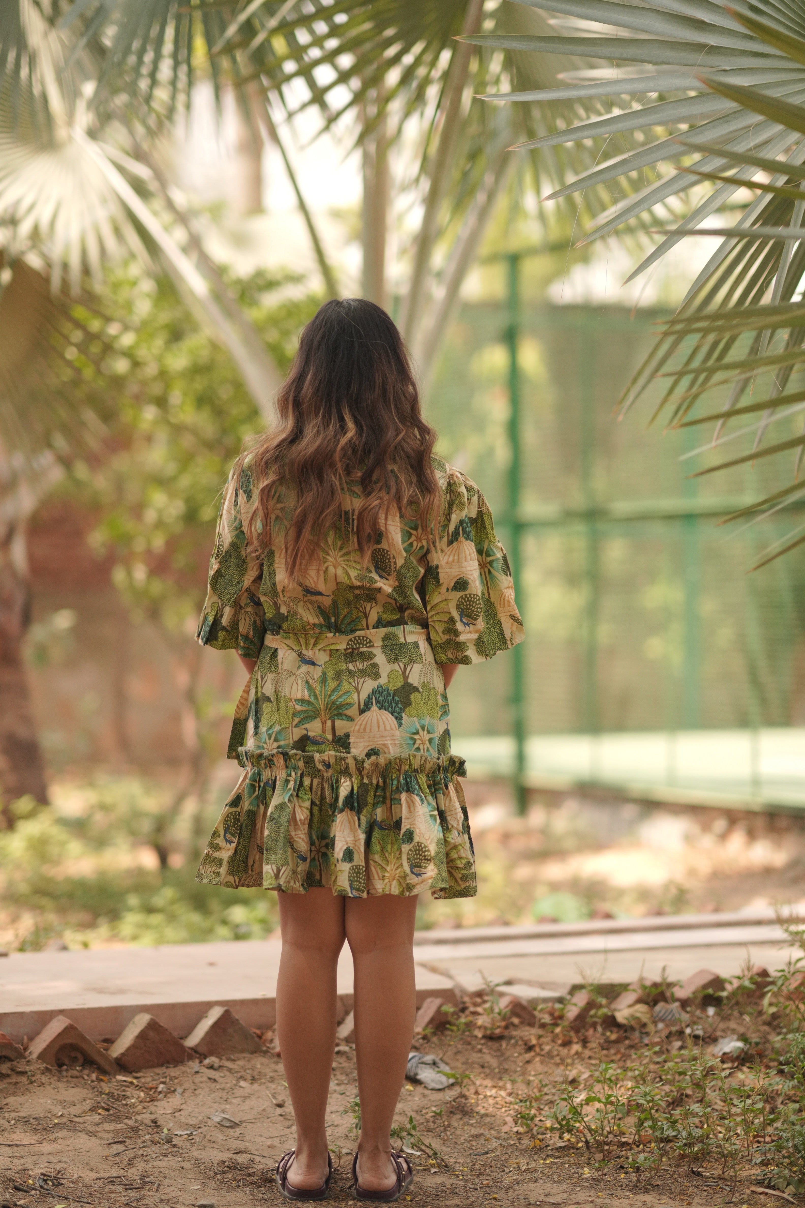 Heritage Peacock Print 100% Cotton Summer Twinning Sets for Family