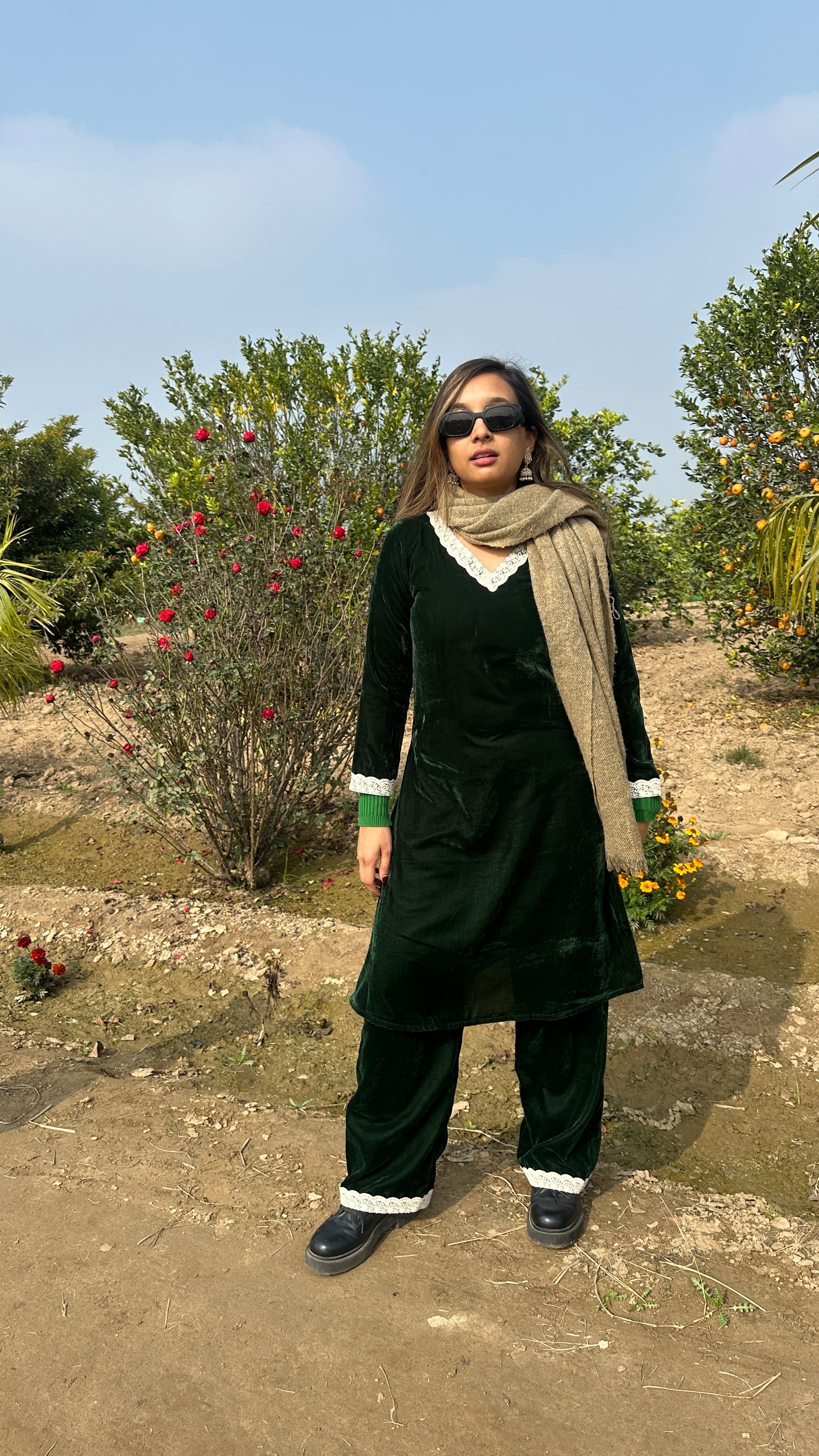 Wrapped in the richness of winter greens 💚