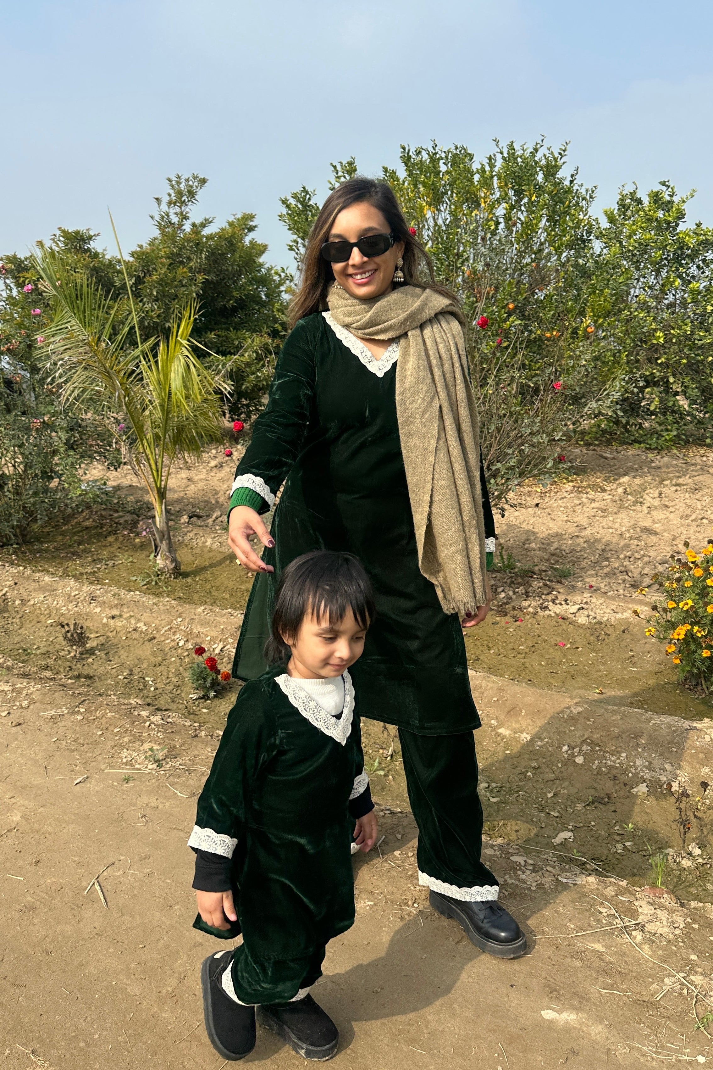 Wrapped in the richness of winter greens 💚