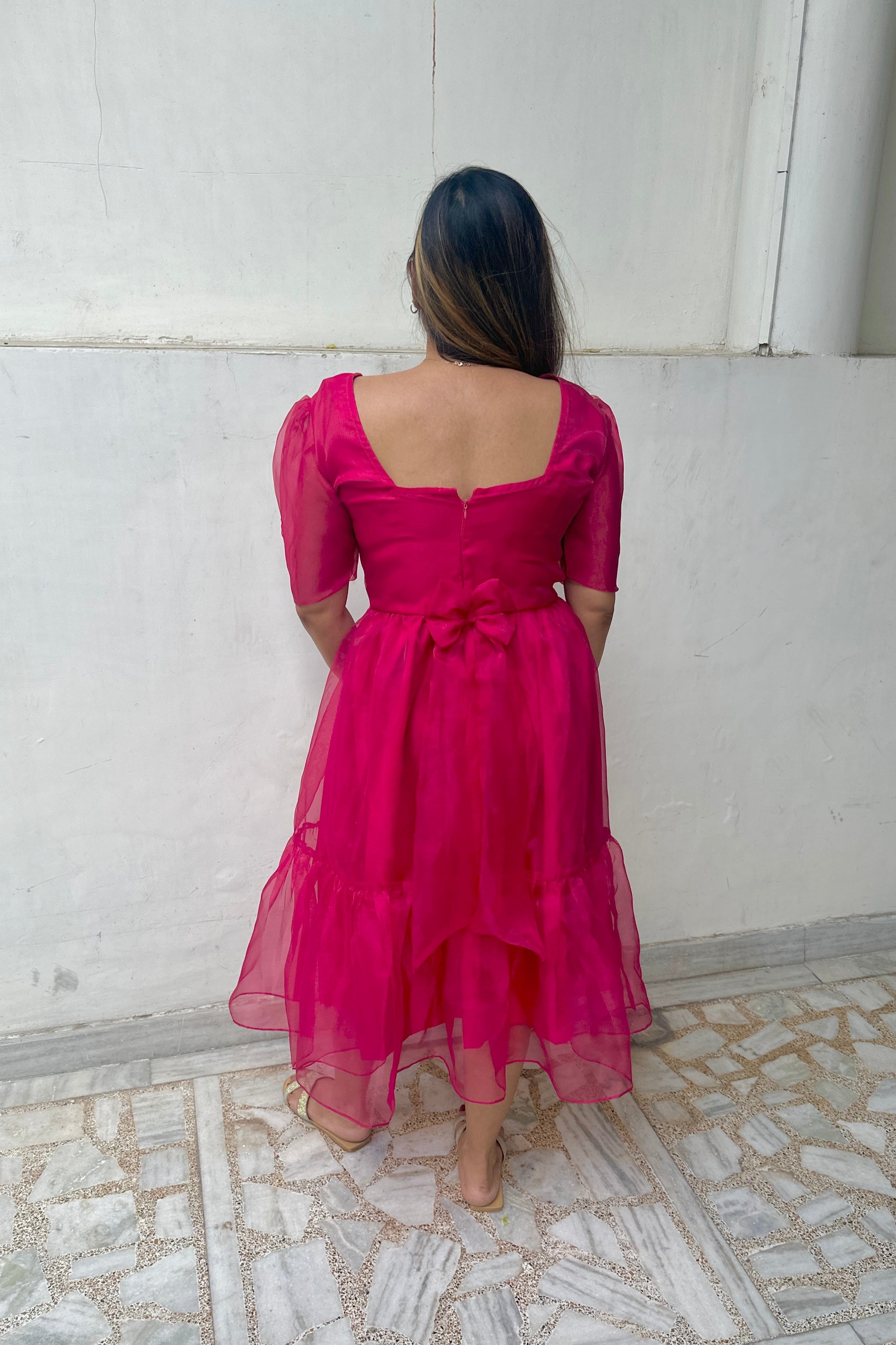 Orgenza Maroon Dress Women Dress