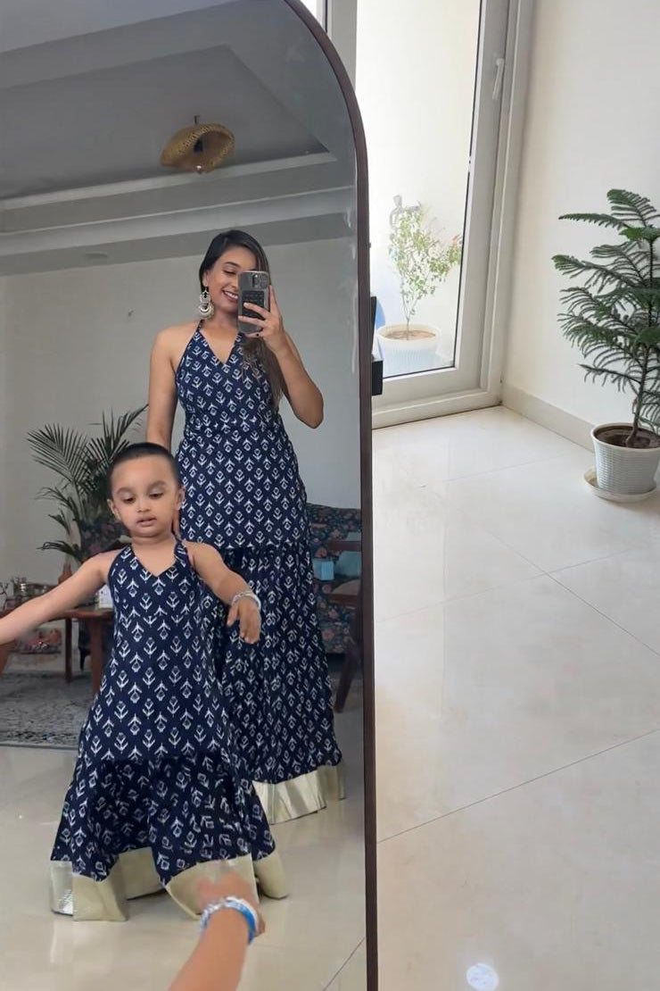 The Indigo Edit | Twinning lehenga sets for mother and daughter