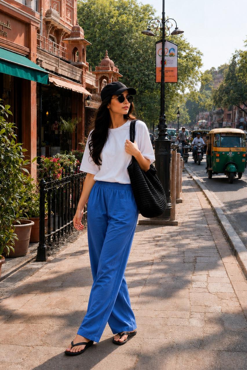 Women cotton palazzo pants for summers with pockets available in 9 colors