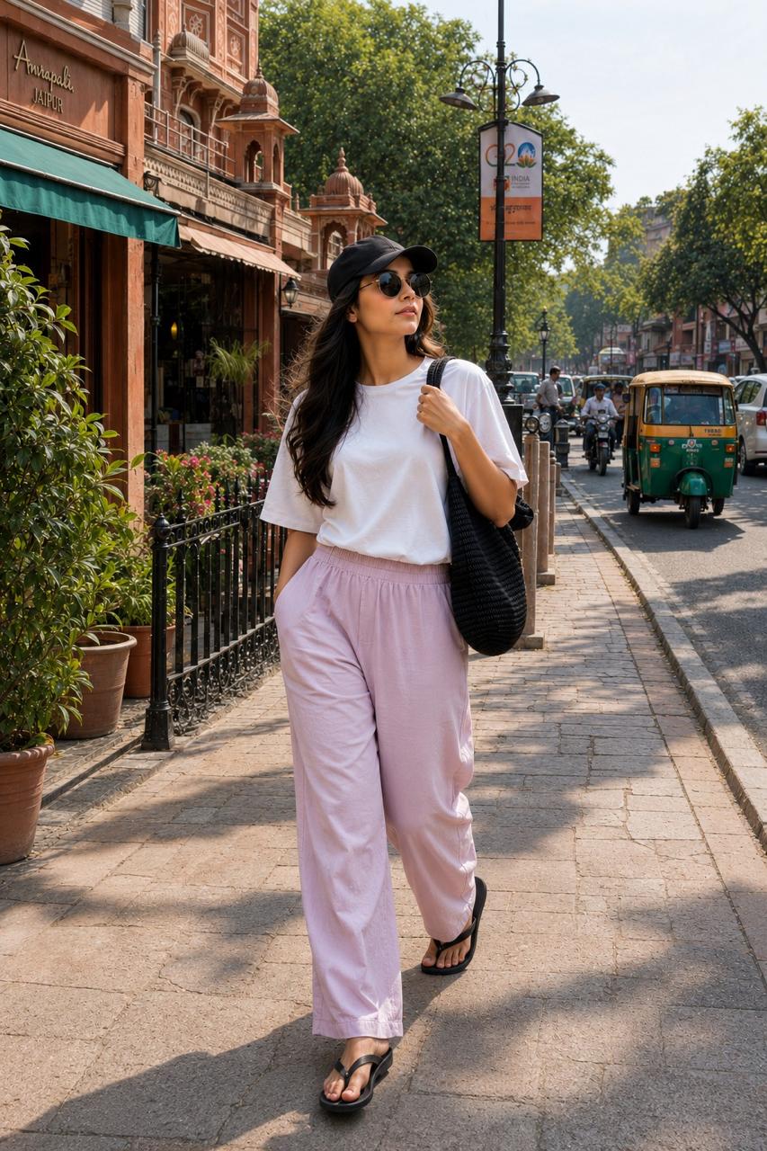 Women cotton palazzo pants for summers with pockets available in 9 colors