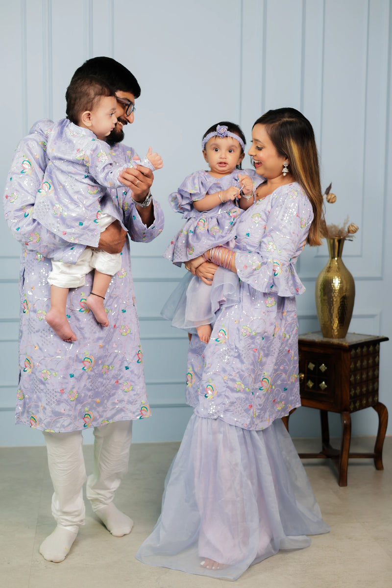 Jamun Kulfi Twinning Family Outfits | Ideal for Festivals & Weddings