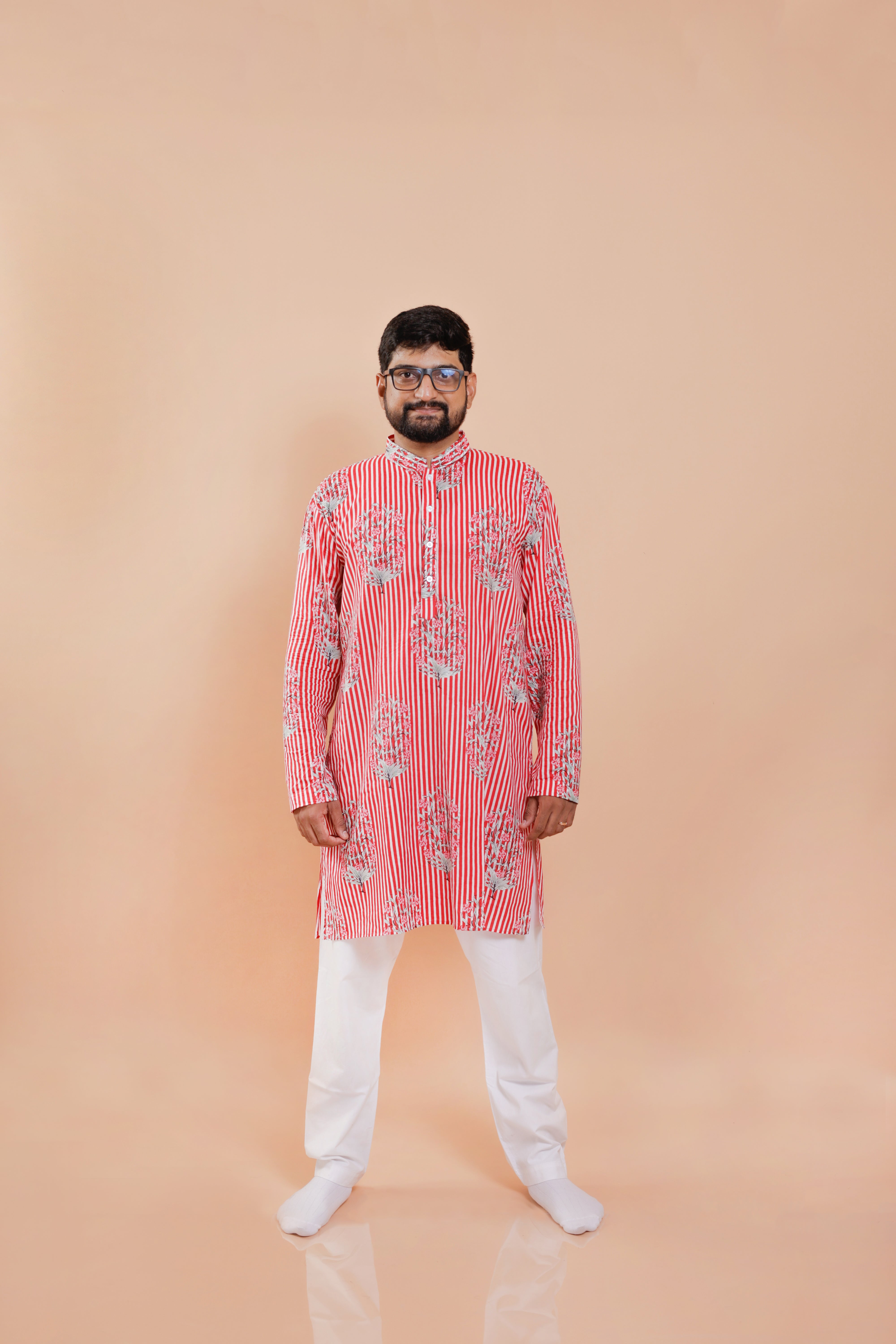 Red Anarkali Family-Twinning-Sets