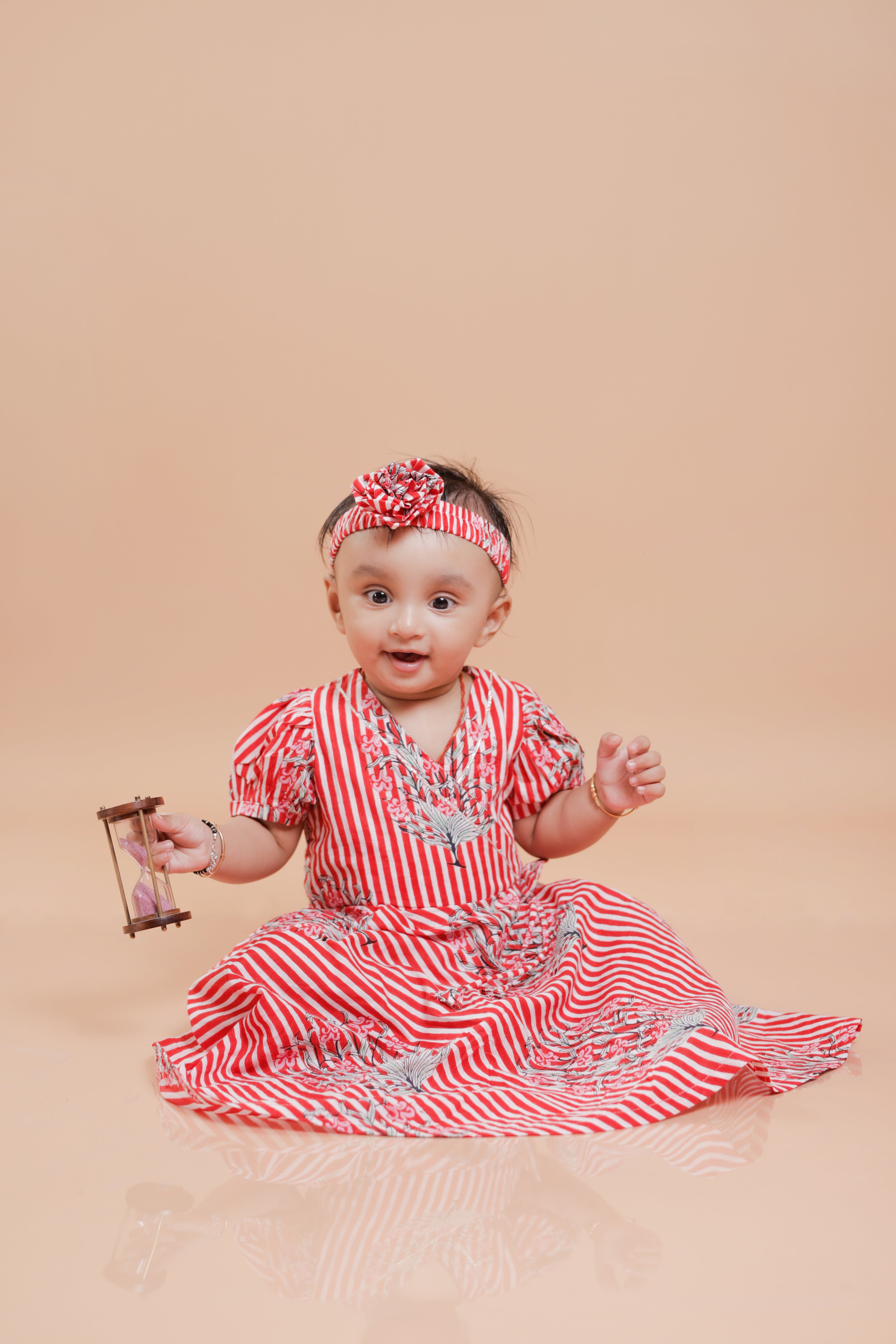 Red Anarkali Family-Twinning-Sets