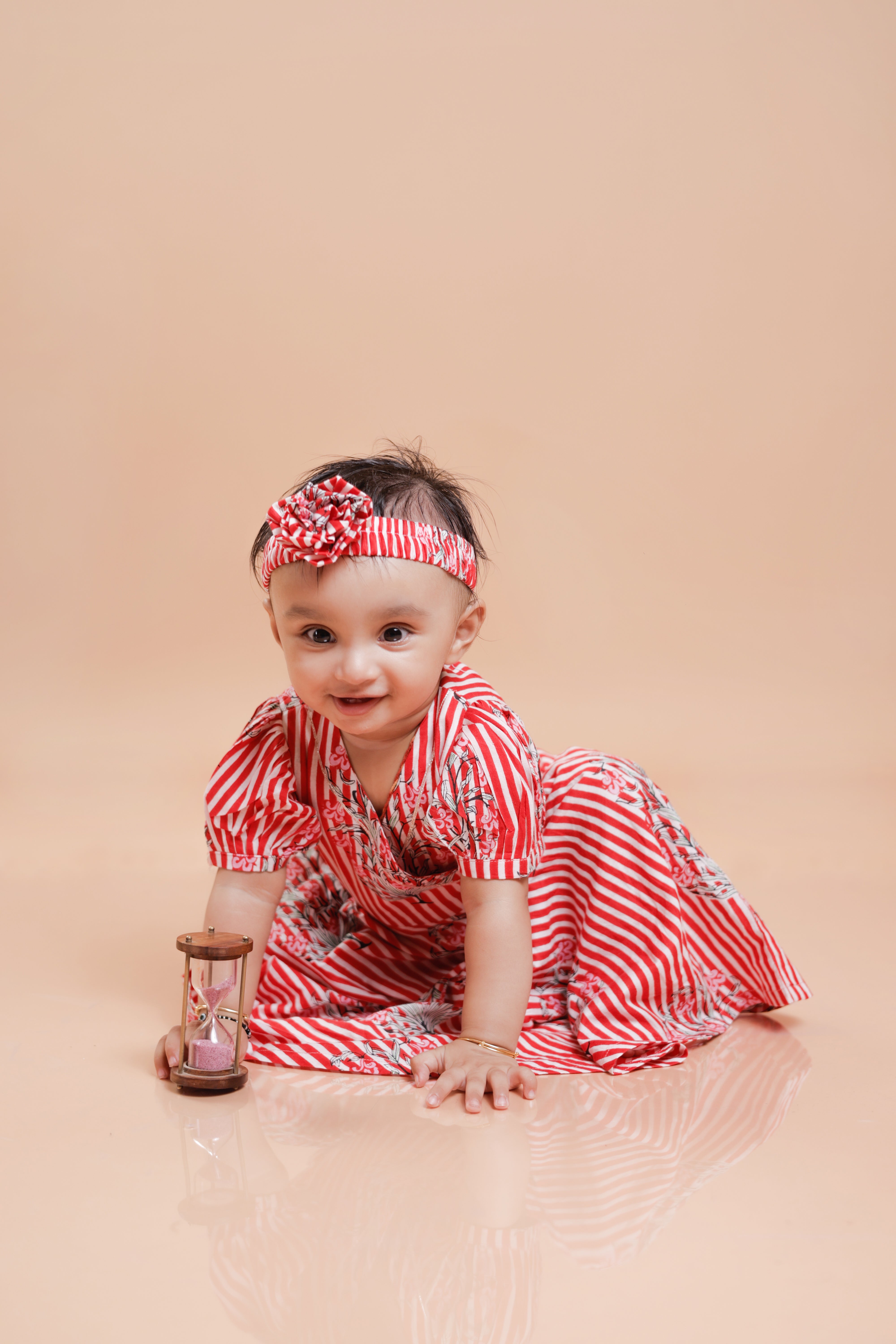 Red Anarkali Family-Twinning-Sets