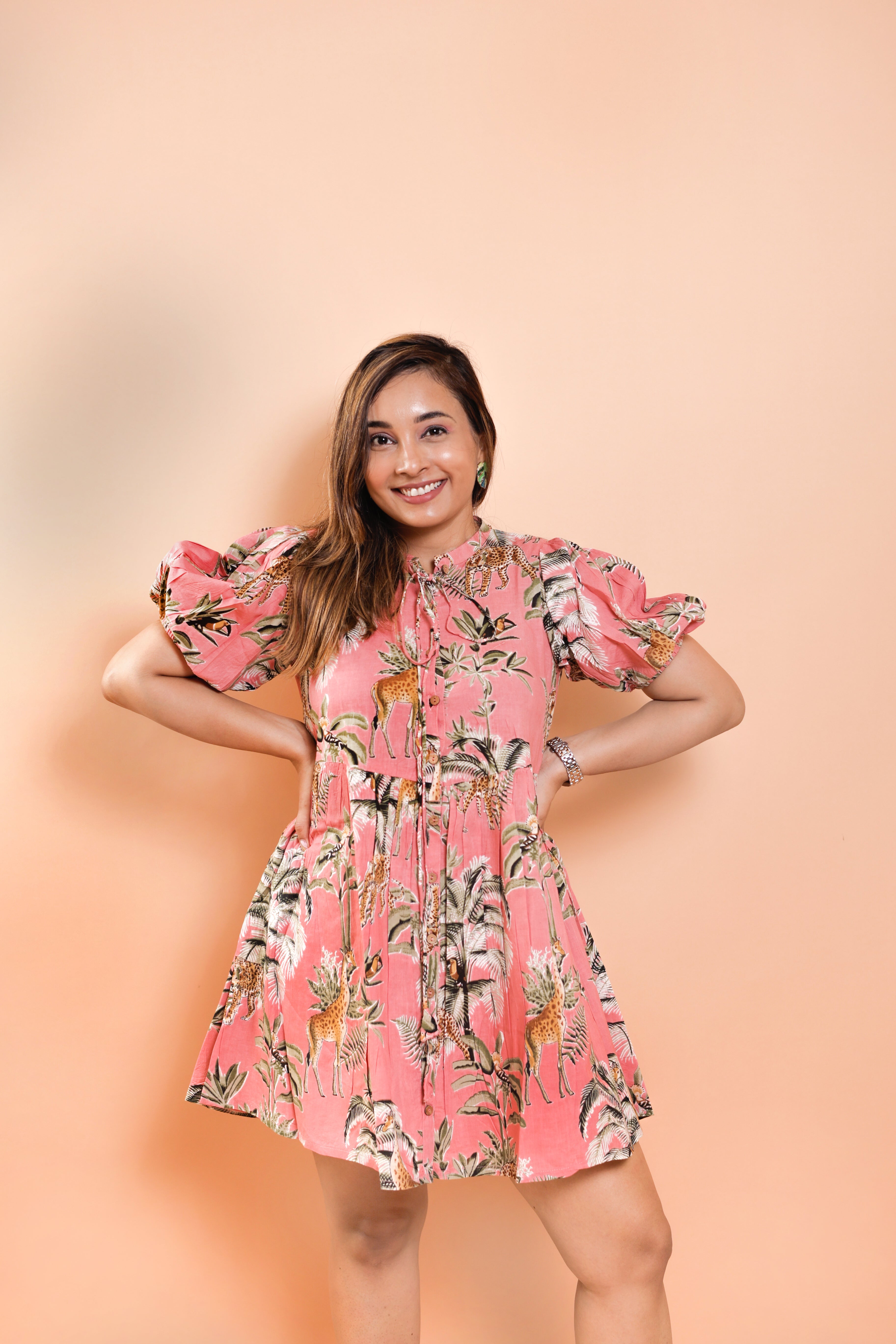 Pink Jungle Print Family-Twinning-Sets