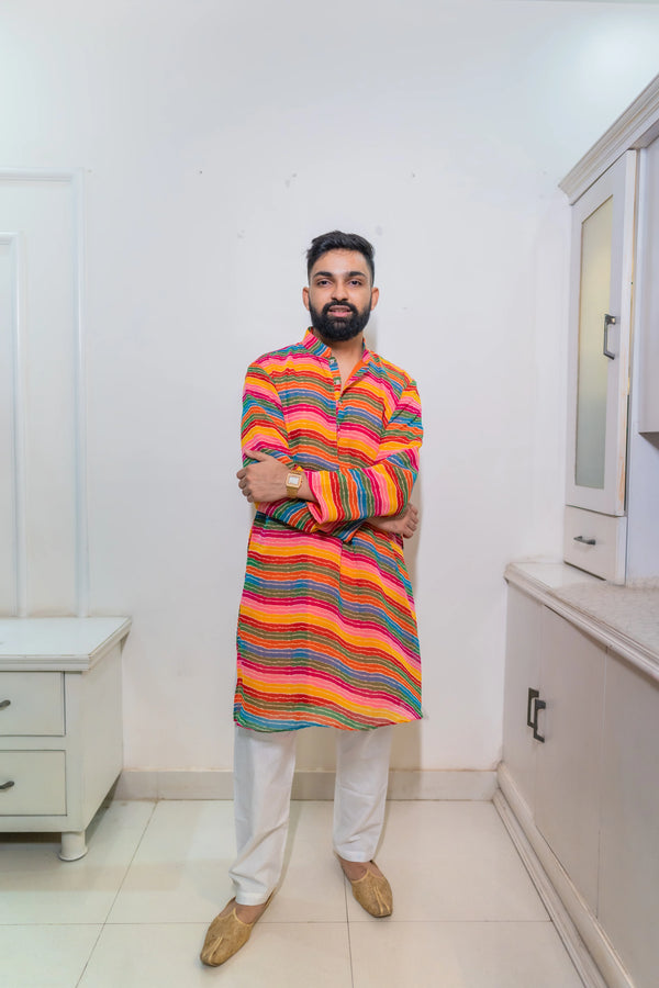 Wave of Joy Colourful Kurta for Men | Classic Kurta with a Modern Twist