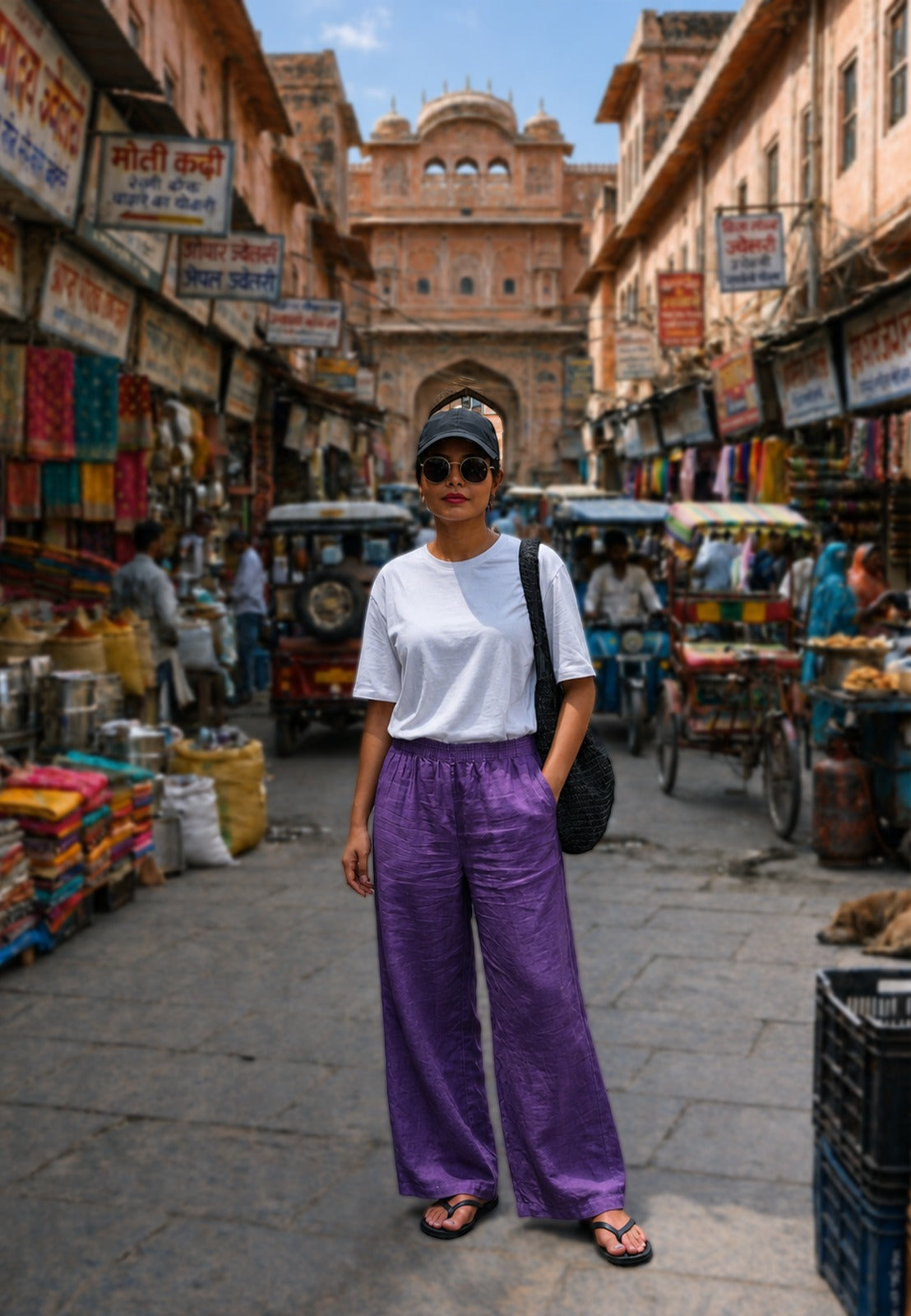 Women cotton palazzo pants for summers with pockets available in 9 colors