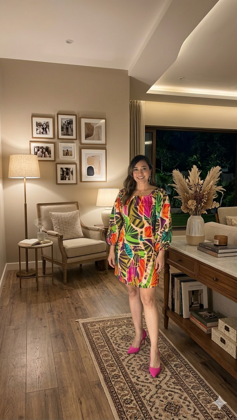 Tropical Mosaic Print Twinning Outfit Sets for Family.