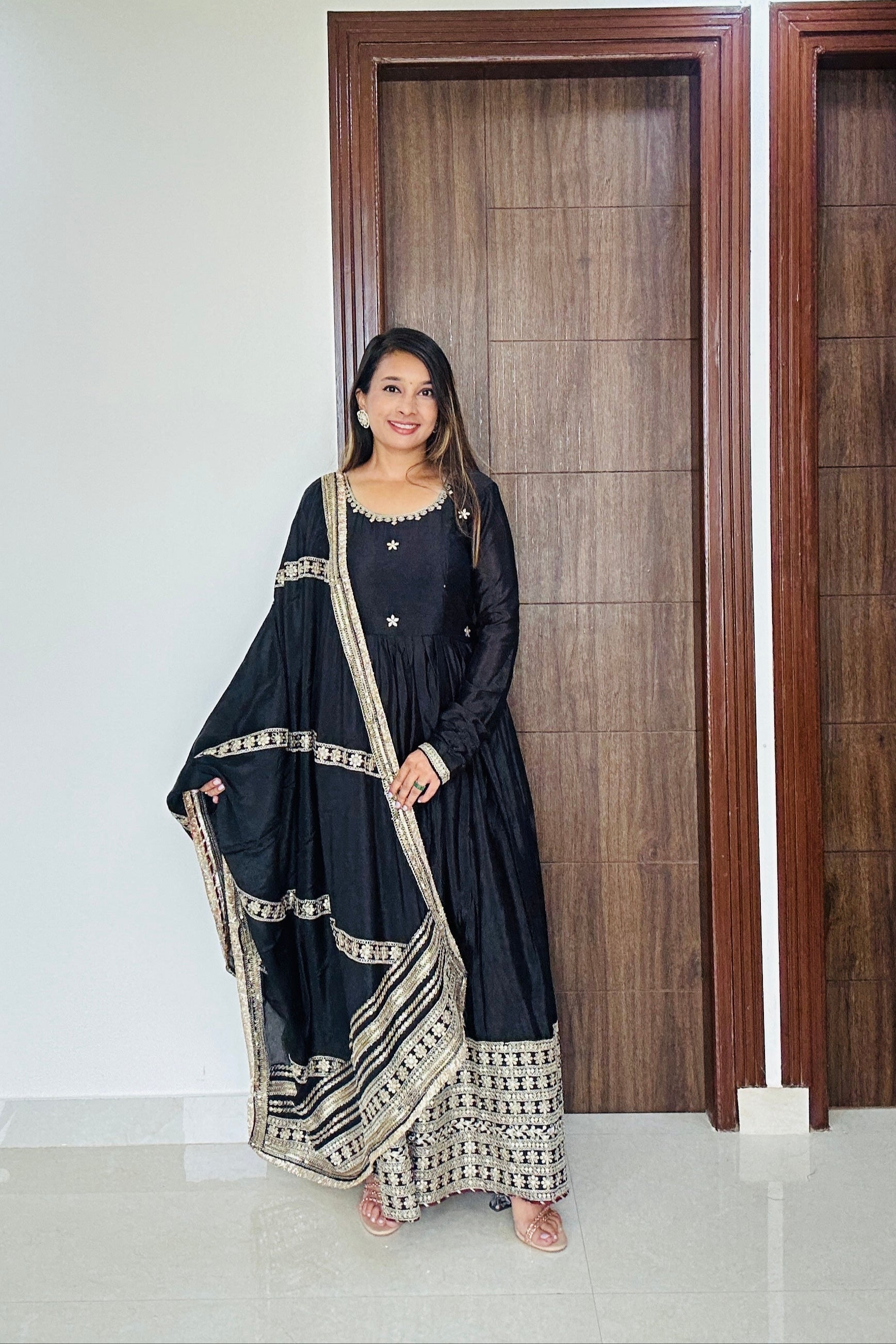 Noor-e-Nazakat Black Anarkali Suit