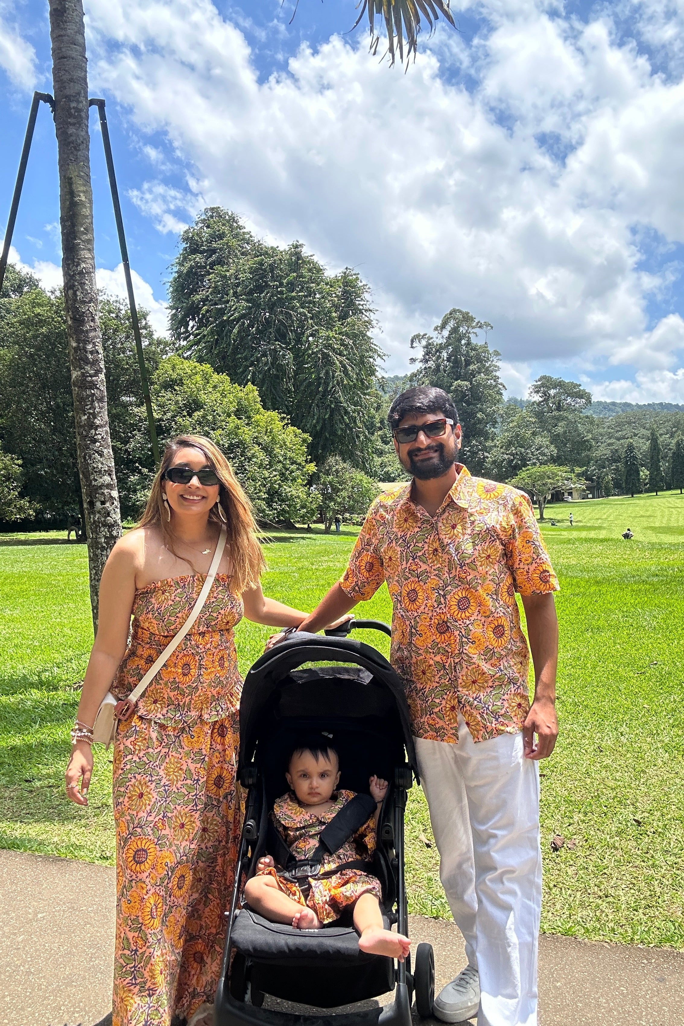 Yellow Sunflower Print Family-Twinning-Sets