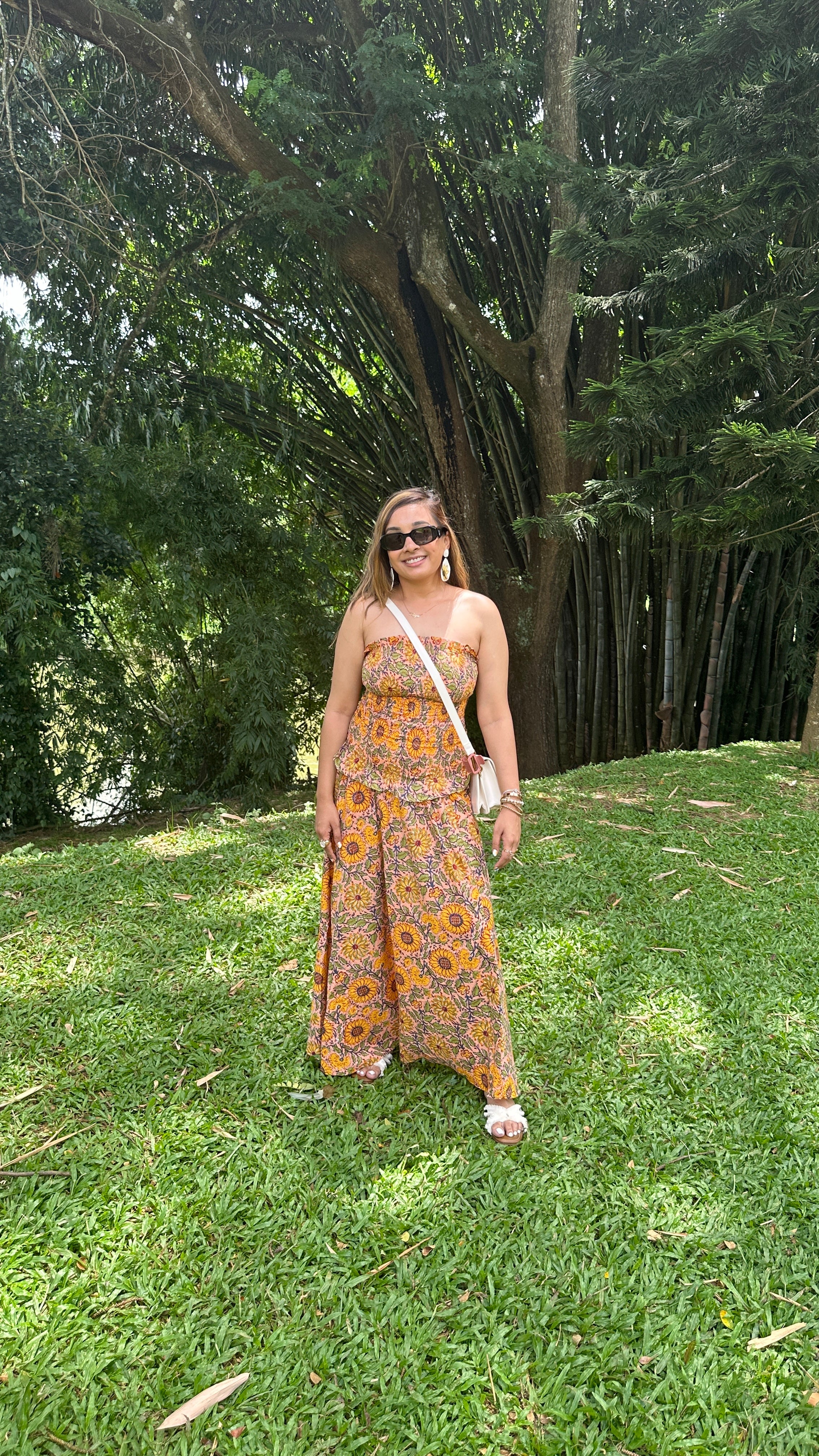 Yellow Sunflower Print Family-Twinning-Sets