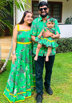 Green Jungle Tiger Print Twinning Outfits for Family | Bold and Fun Matching Family Sets