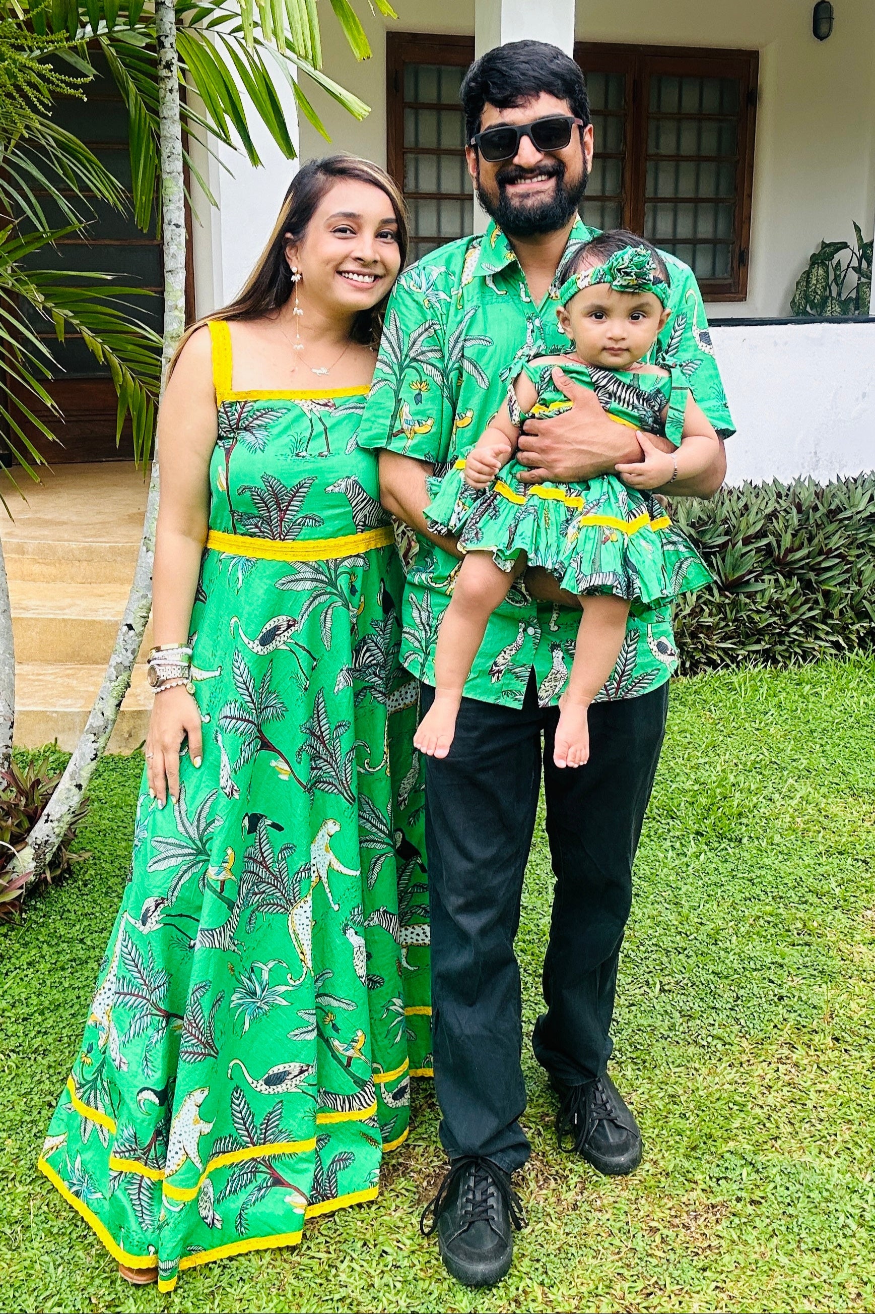 Green Jungle Tiger Women Maxi Gown