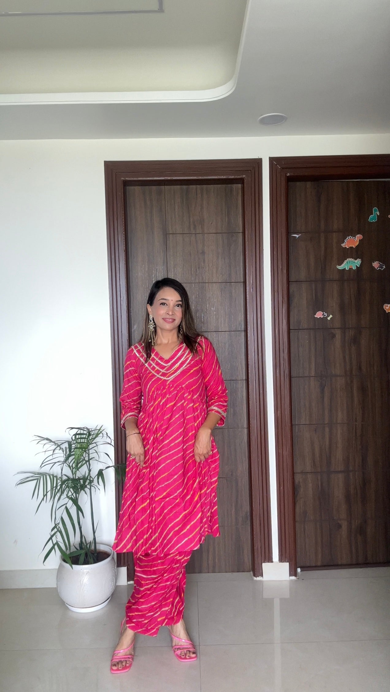 Teej and Rakhi Special Cotton Leheriya Suits available in 5 colors