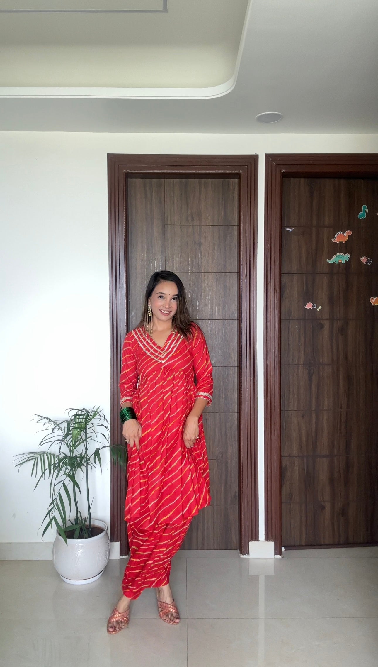 Teej and Rakhi Special Cotton Leheriya Suits available in 5 colors