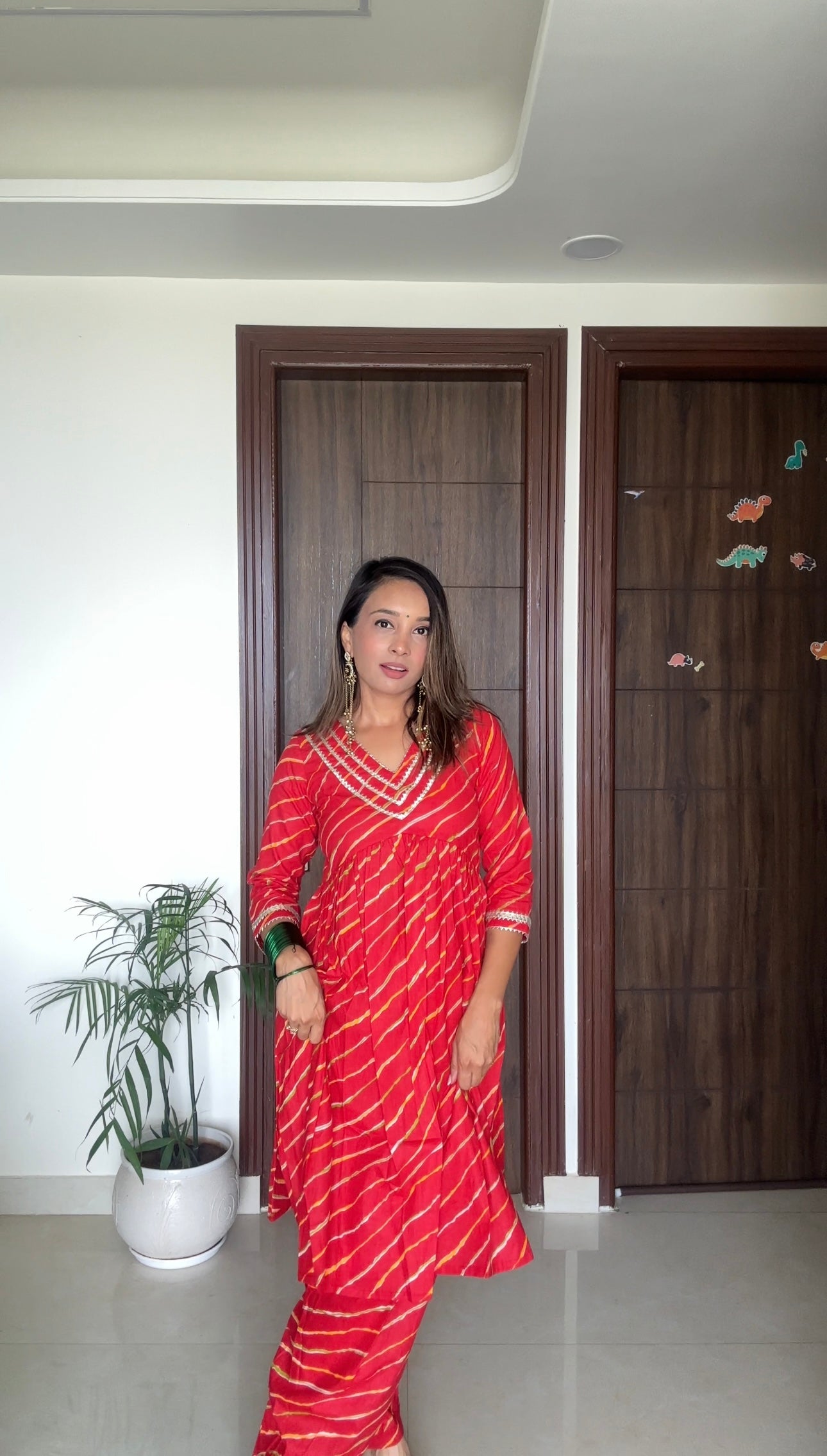 Teej and Rakhi Special Cotton Leheriya Suits available in 5 colors