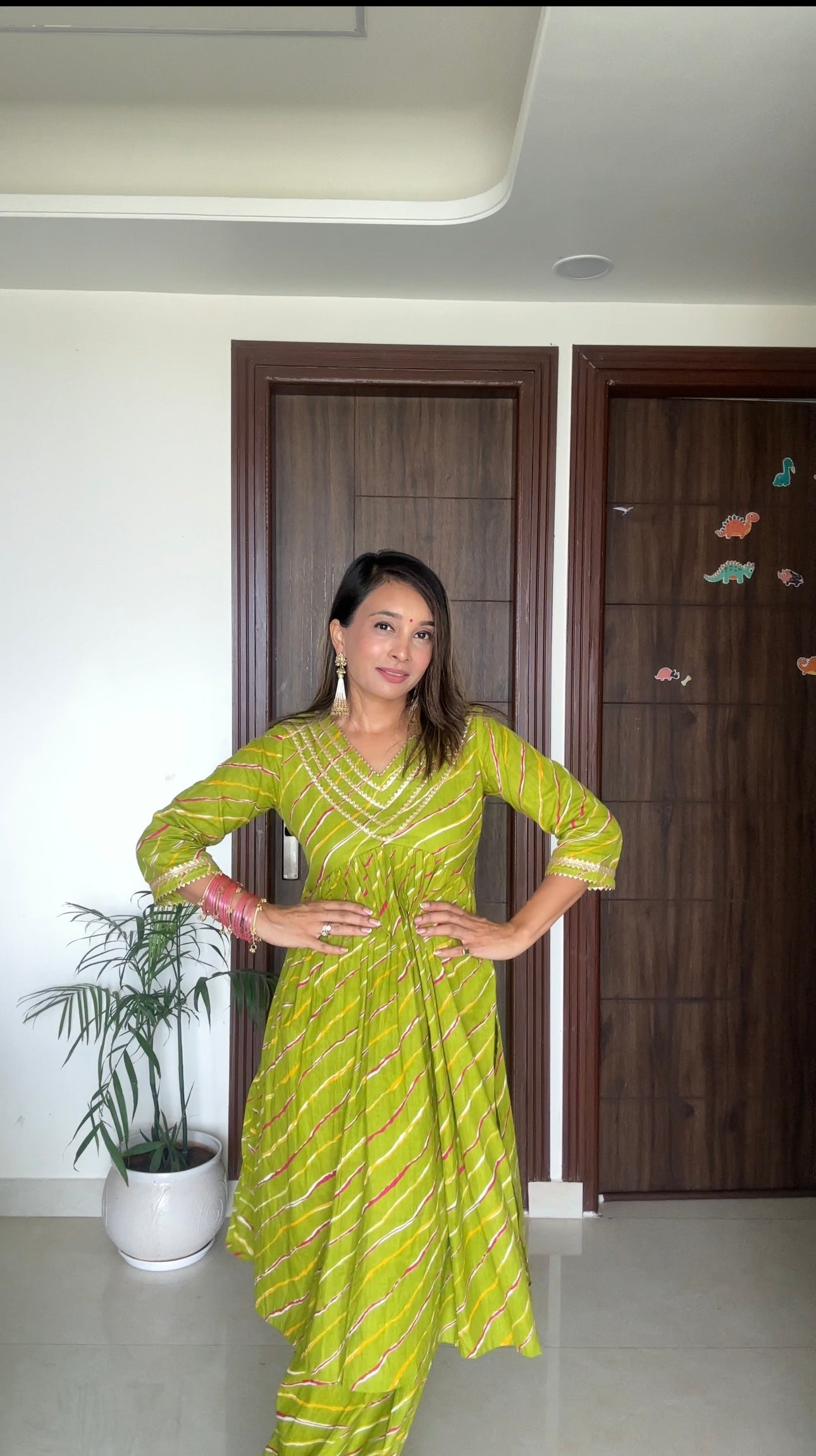 Teej and Rakhi Special Cotton Leheriya Suits available in 5 colors