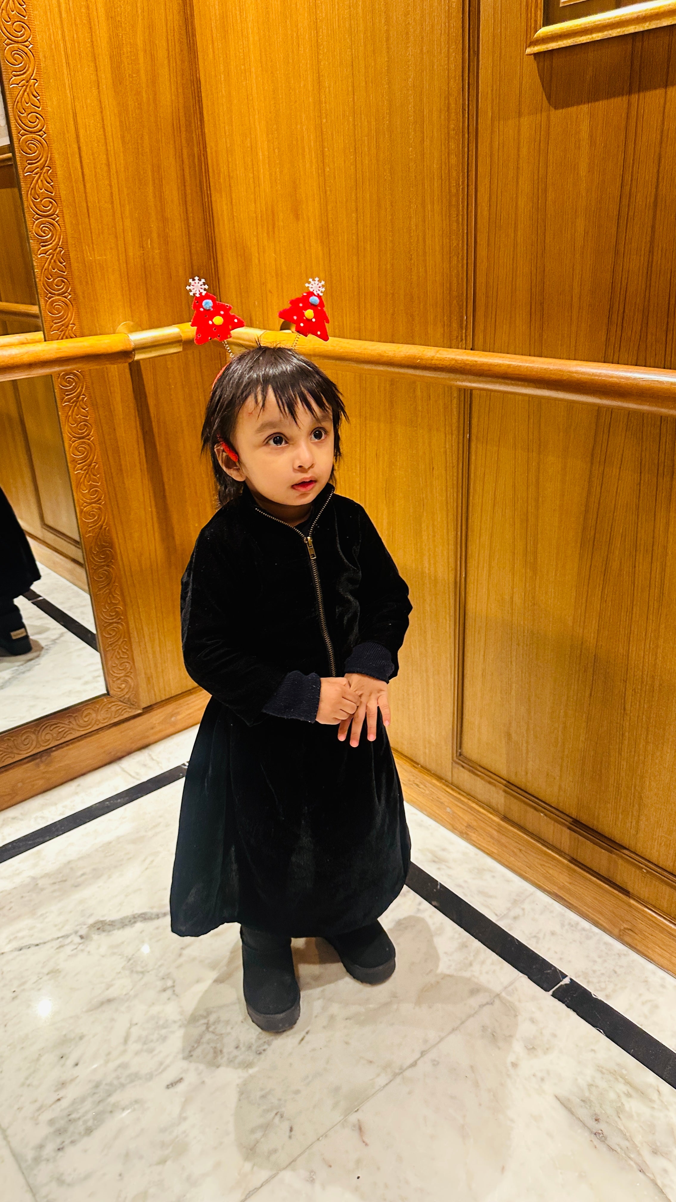 Black Velvet Family Twnning Outfits Perfect for Christmas, New Year and Parties